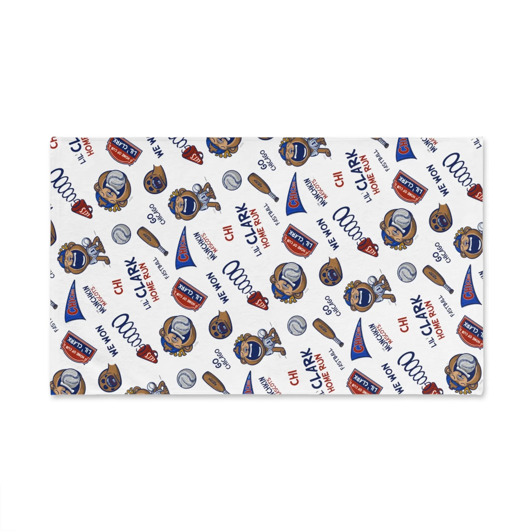 Hand Towel - Pattern - Lil' Clark CHI Baseball Printify