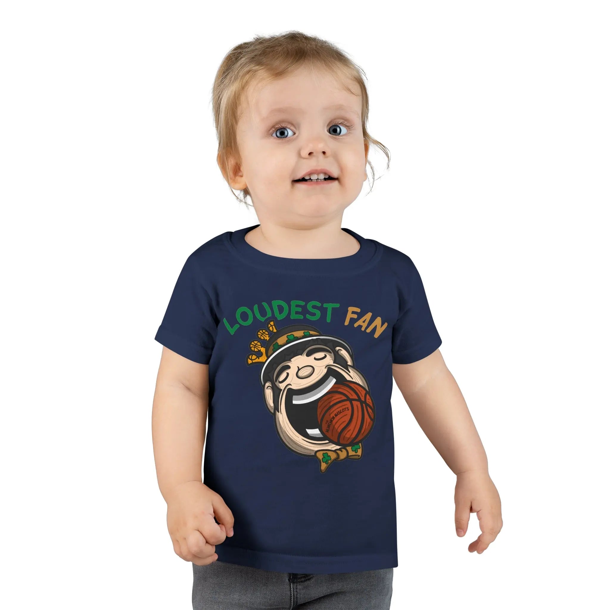 Toddler T-shirt - Loudest Fan - Lil' Lucky BOS Basketball Printify