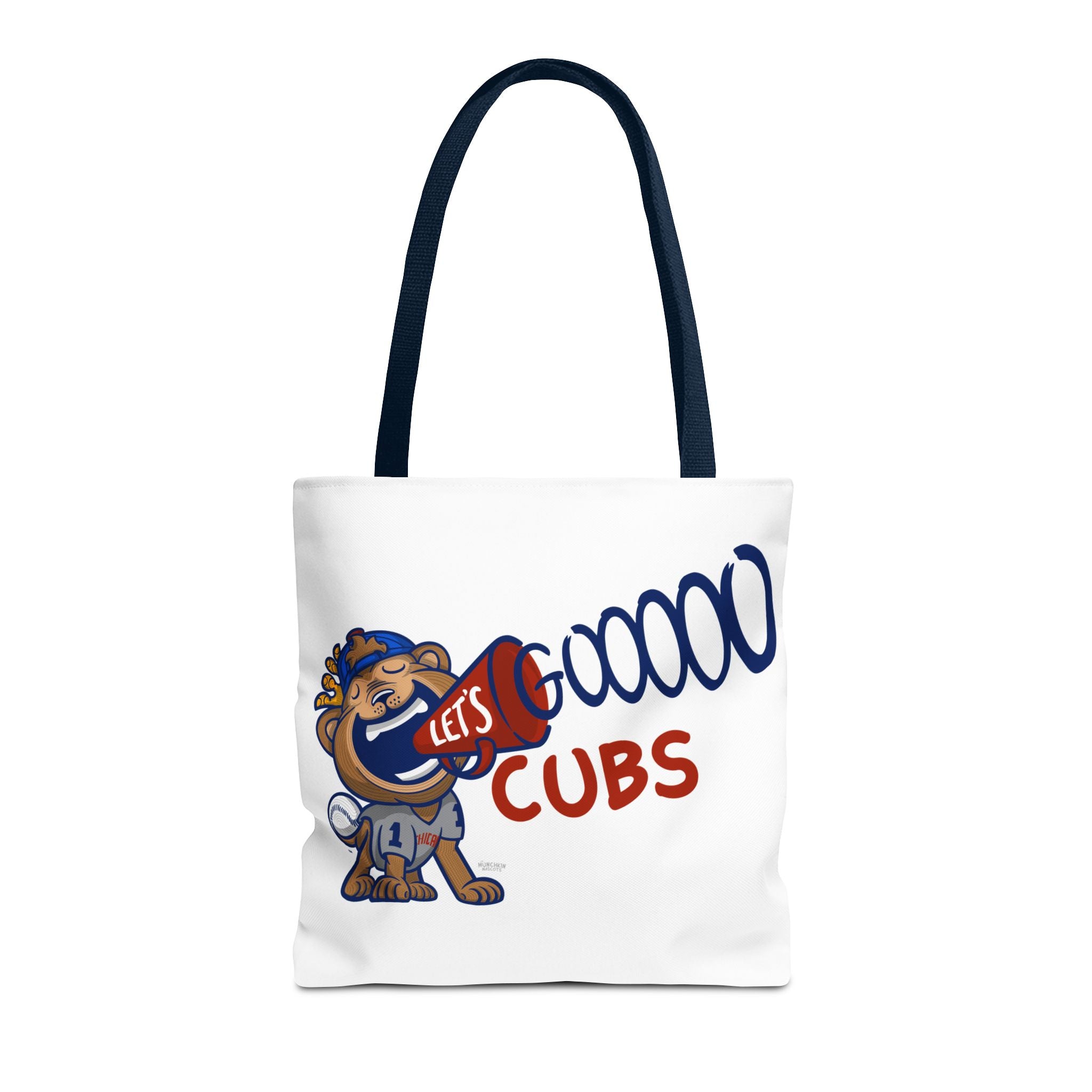 Chicago Baseball Tote Bag Lil' Clark 'Let's Go' + Pattern | Hand-Drawn Art | Gifts for Parents