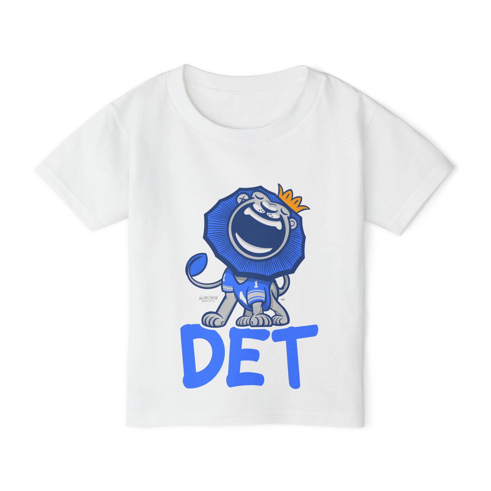 Detroit Football Toddler Tshirt Lil' Roary 'DET' | Hand-Drawn Art | Gifts for Kids