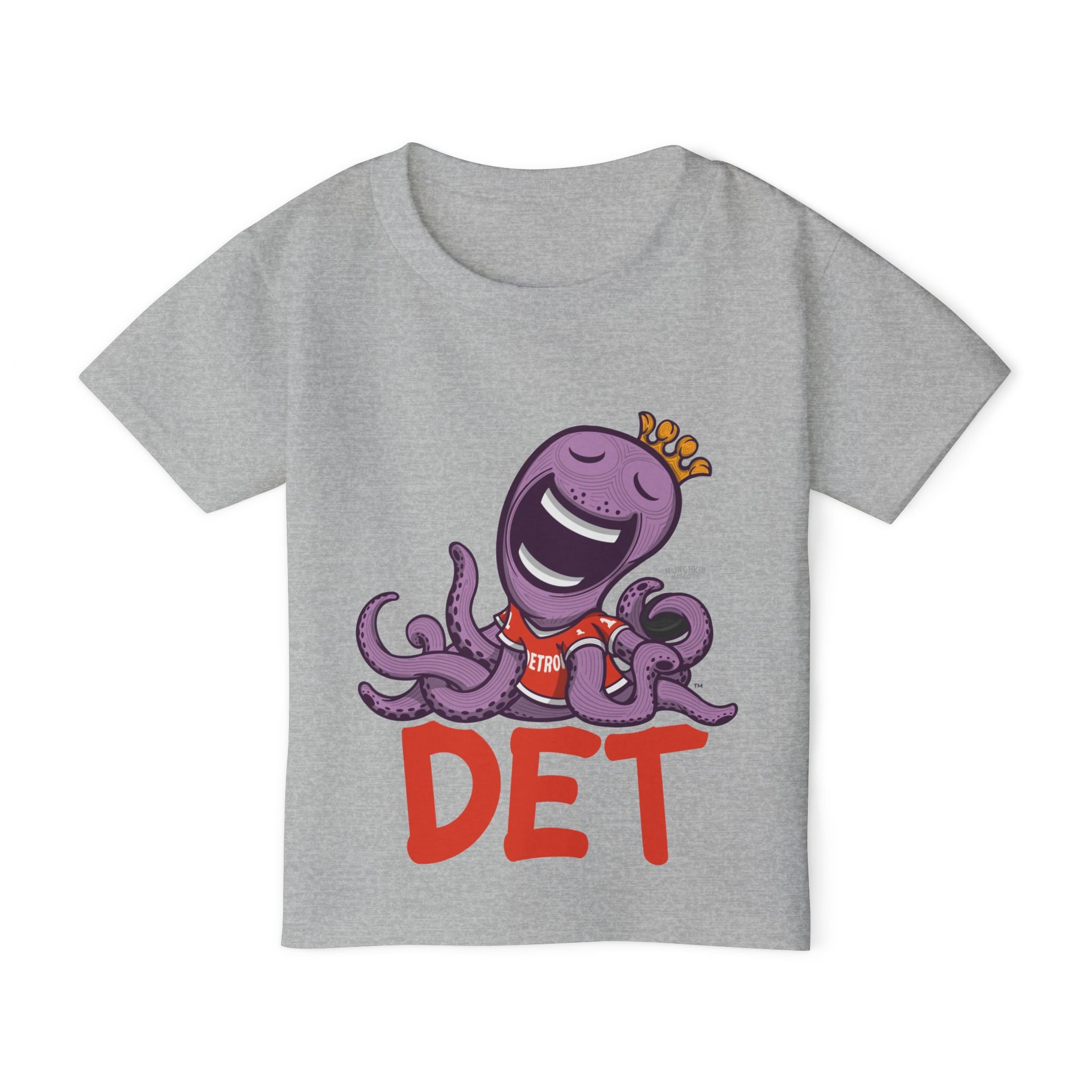 Detroit Hockey Toddler Tshirt Lil' Stanley 'DET' | Hand-Drawn Art | Gifts for Kids