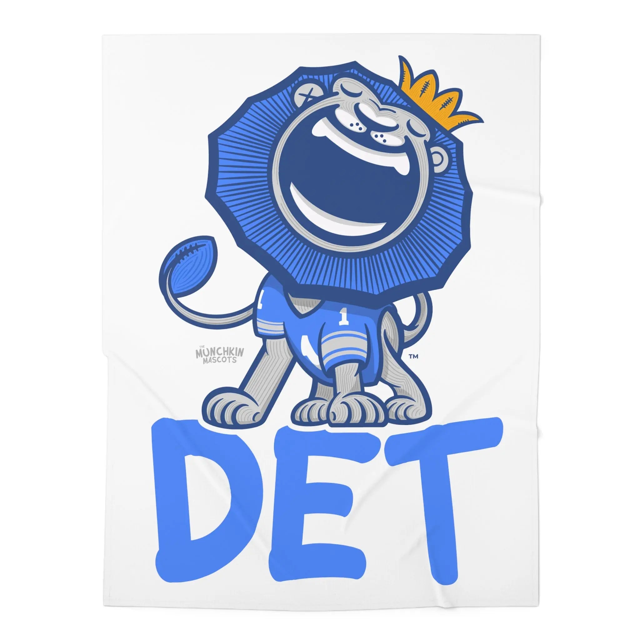 Baby Swaddle Blanket - DET - Lil' Roary DET Football Printify
