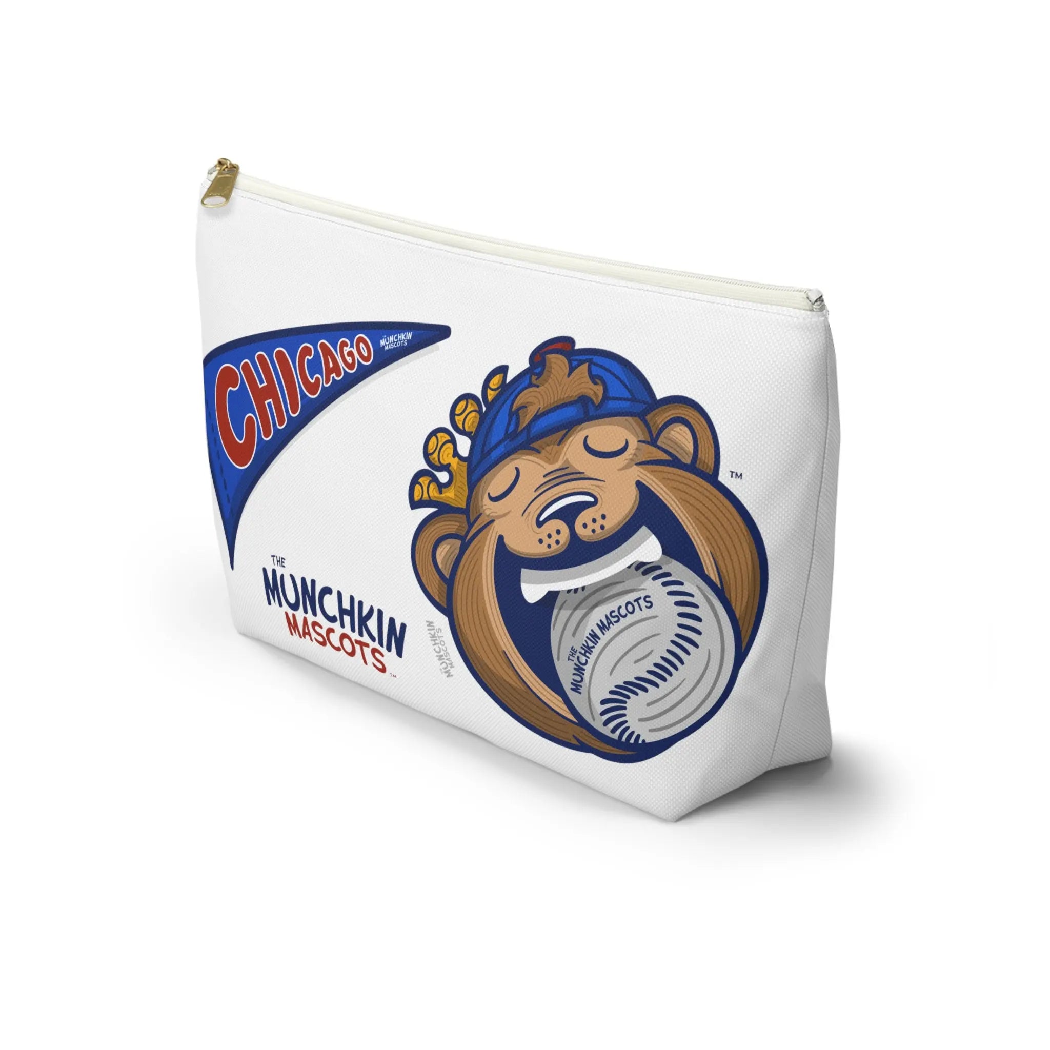 Accessory Pouch w T-bottom - Pattern - Lil' Clark CHI Baseball Printify