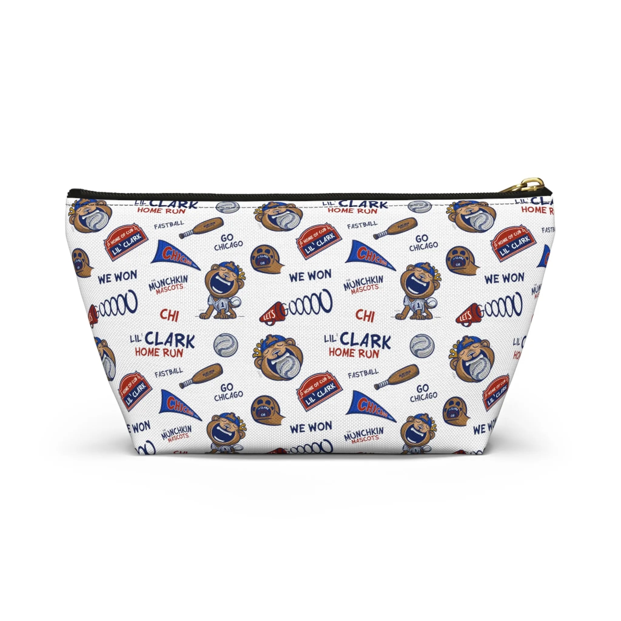 Accessory Pouch w T-bottom - Pattern - Lil' Clark CHI Baseball Printify