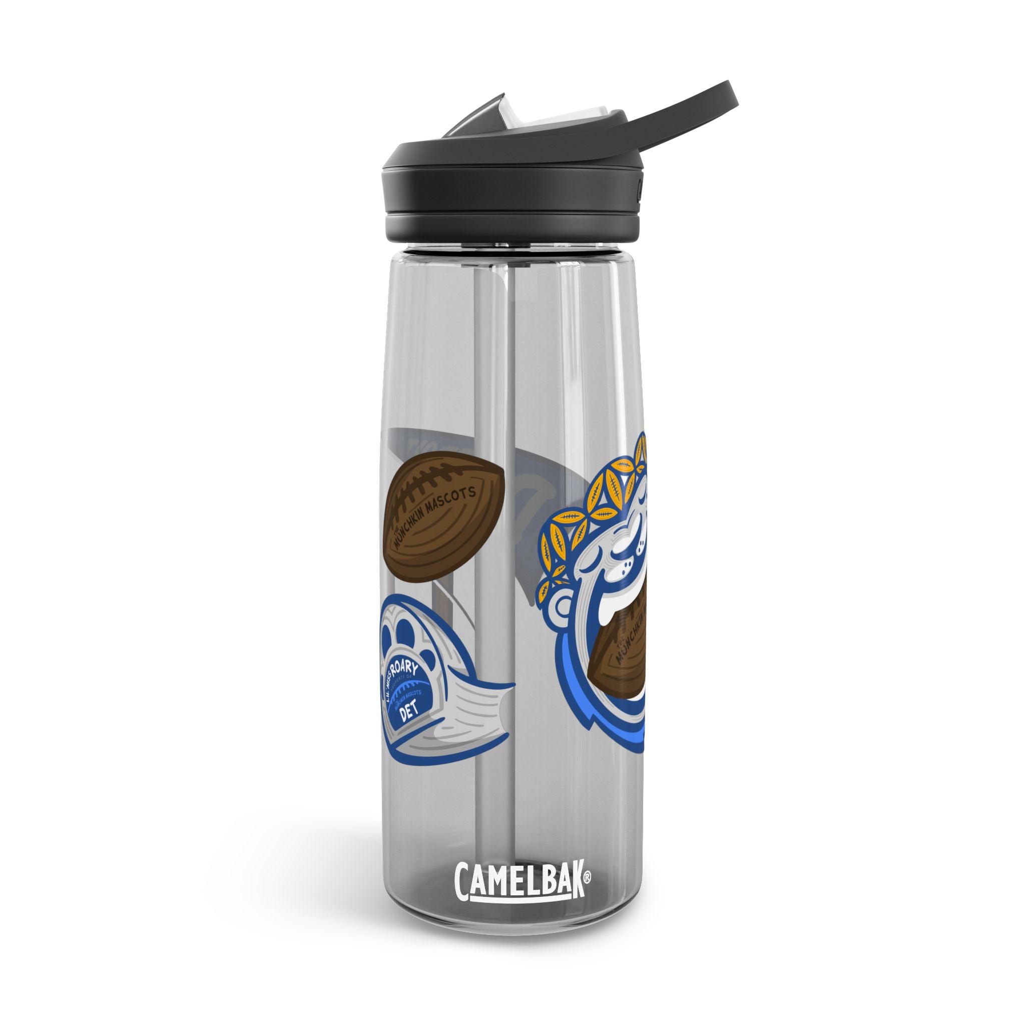 Detroit Football CamelBak Eddy® Lil' Miss Roary Water Bottle, 20oz\25oz | Hand-Drawn Art | Gifts for Kids