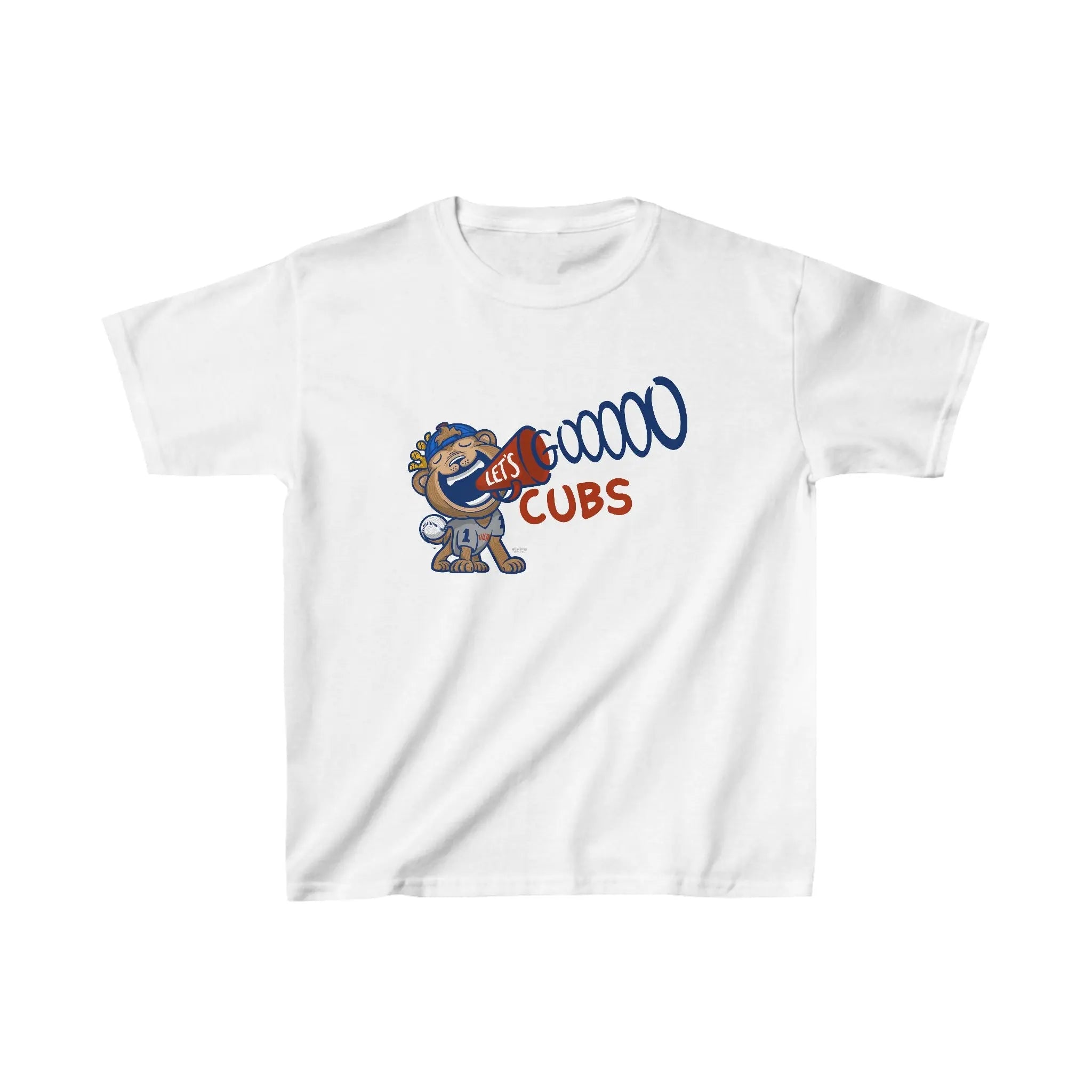 Kids Heavy Cotton™ Tee - Lets Go - Lil' Clark CHI Baseball Printify