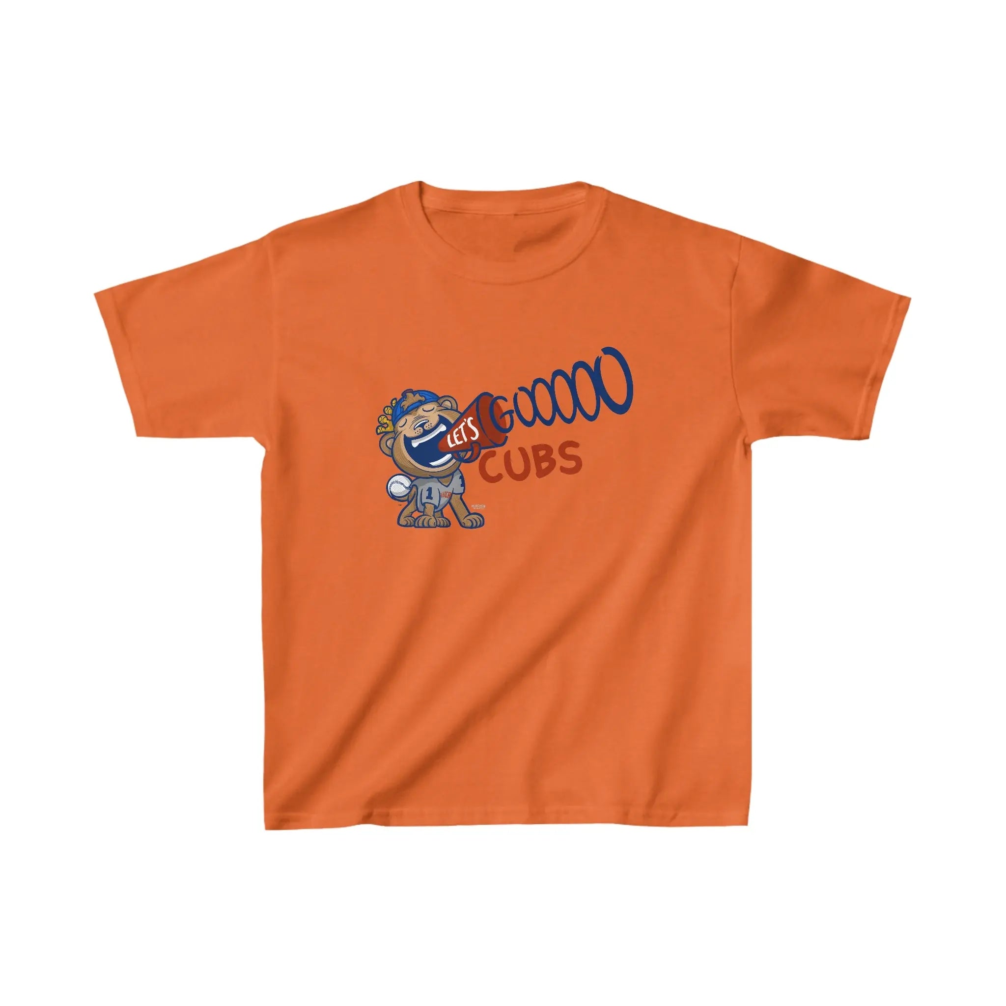 Kids Heavy Cotton™ Tee - Lets Go - Lil' Clark CHI Baseball Printify