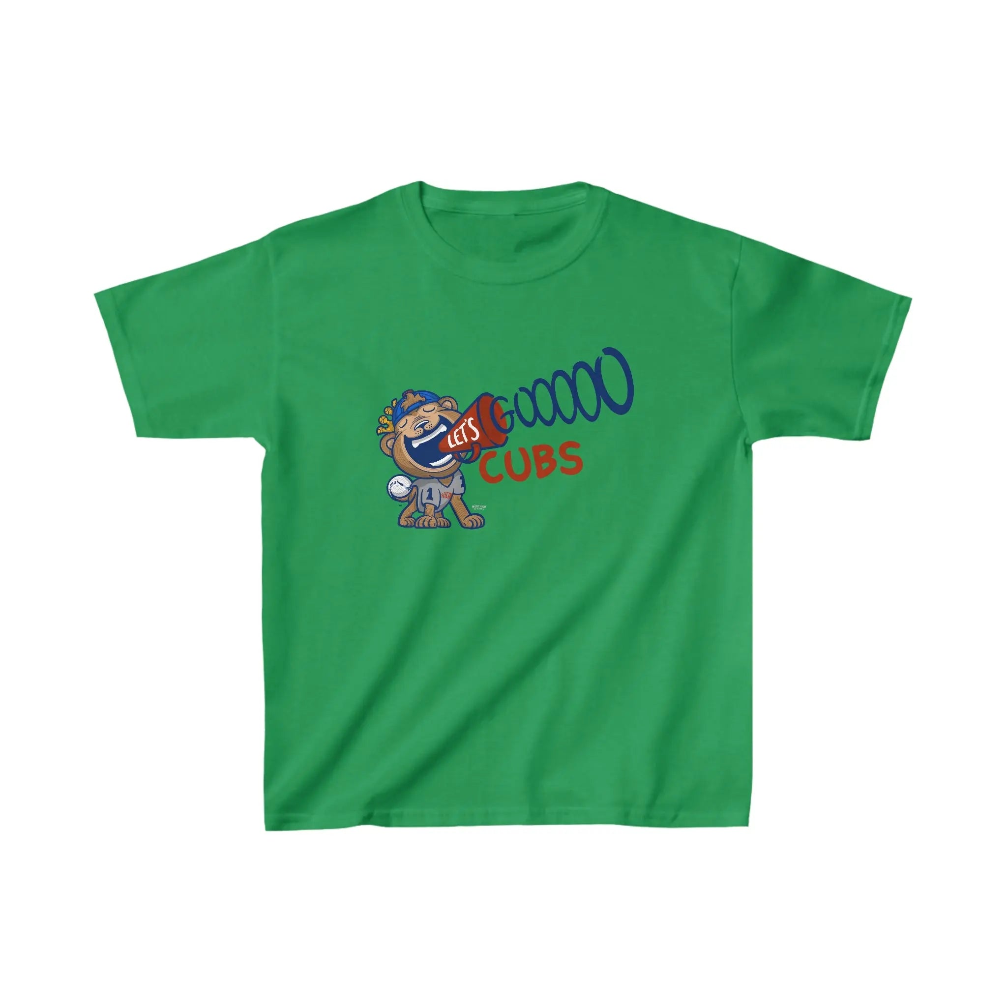 Kids Heavy Cotton™ Tee - Lets Go - Lil' Clark CHI Baseball Printify