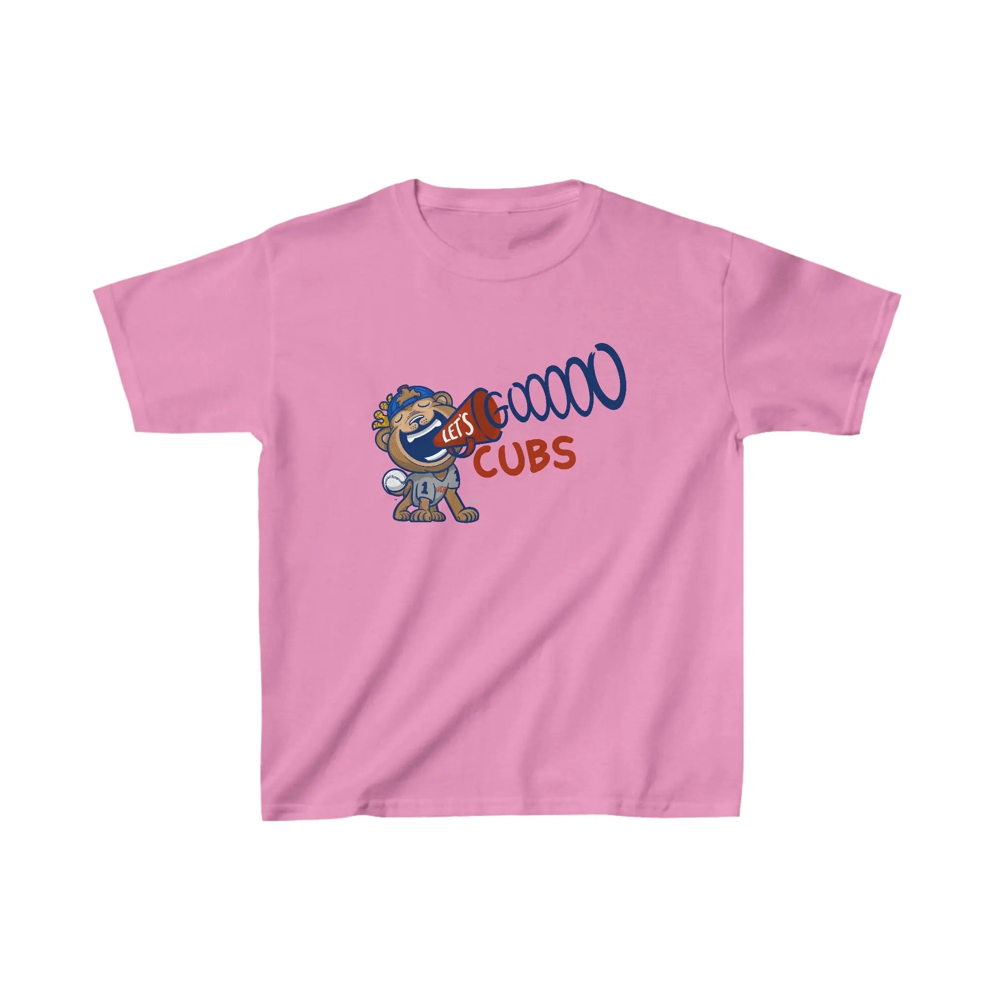 Kids Heavy Cotton™ Tee - Lets Go - Lil' Clark CHI Baseball Printify
