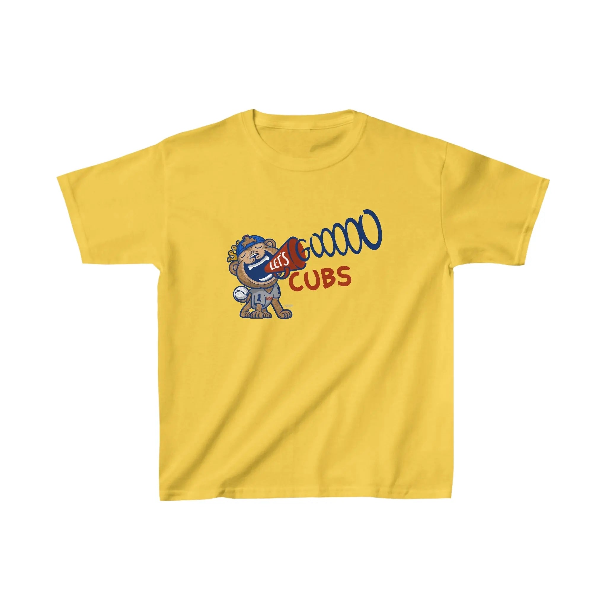 Kids Heavy Cotton™ Tee - Lets Go - Lil' Clark CHI Baseball Printify