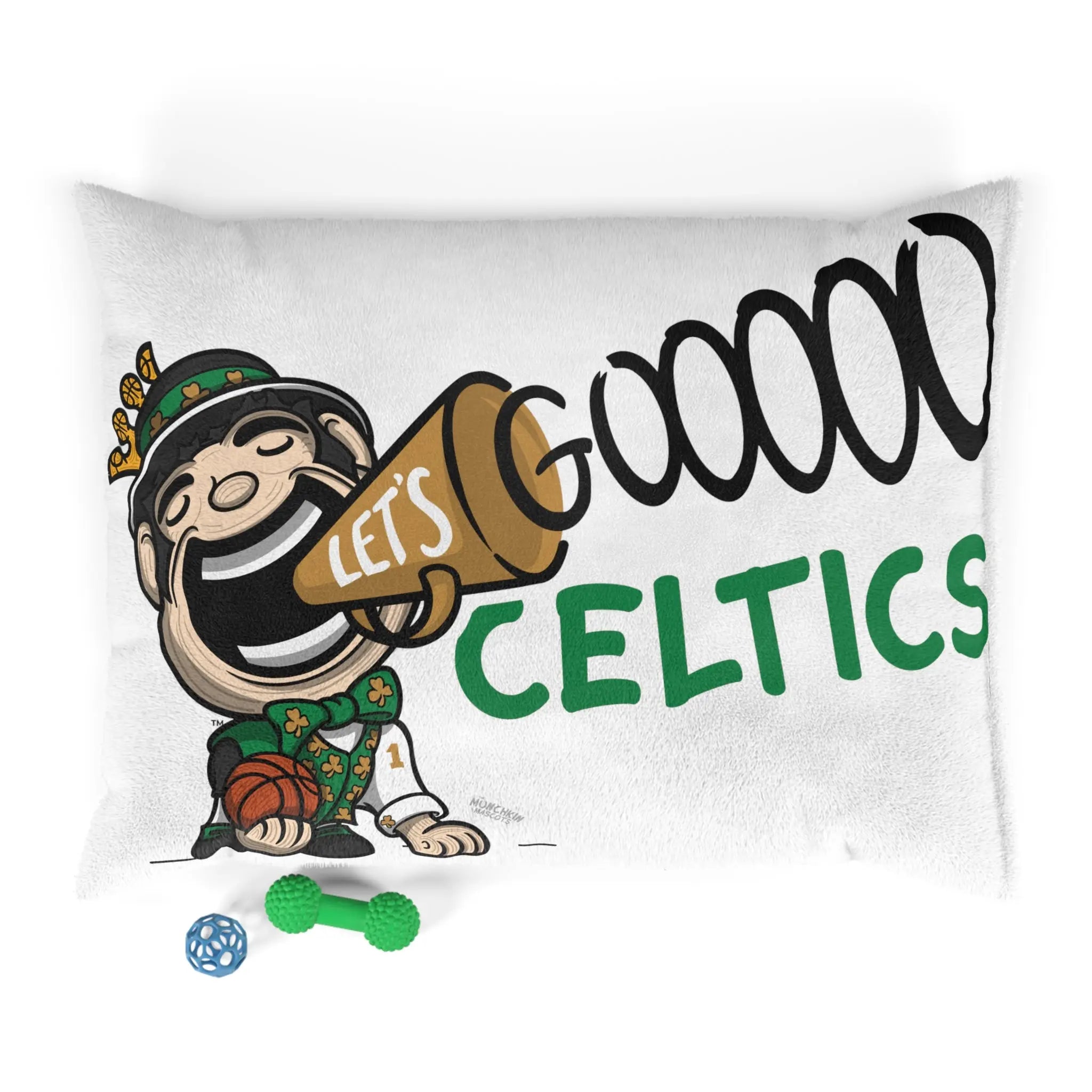 Pet Bed- Lets Go + Pattern - Lil' Lucky BOS Basketball Printify