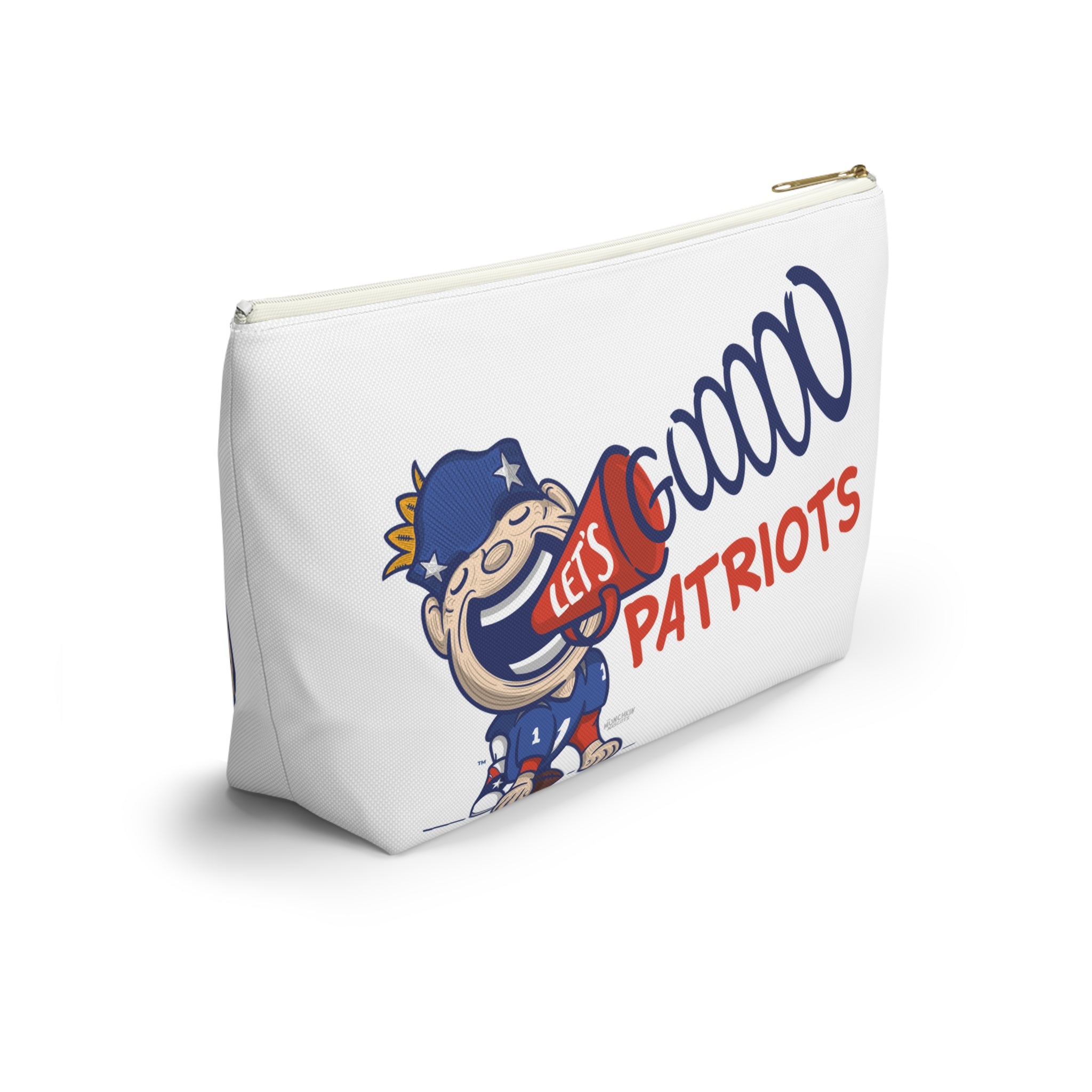 New England Football Accessory Pouch Lil' Pat Themed | Hand-Drawn Art | Gifts for Kids