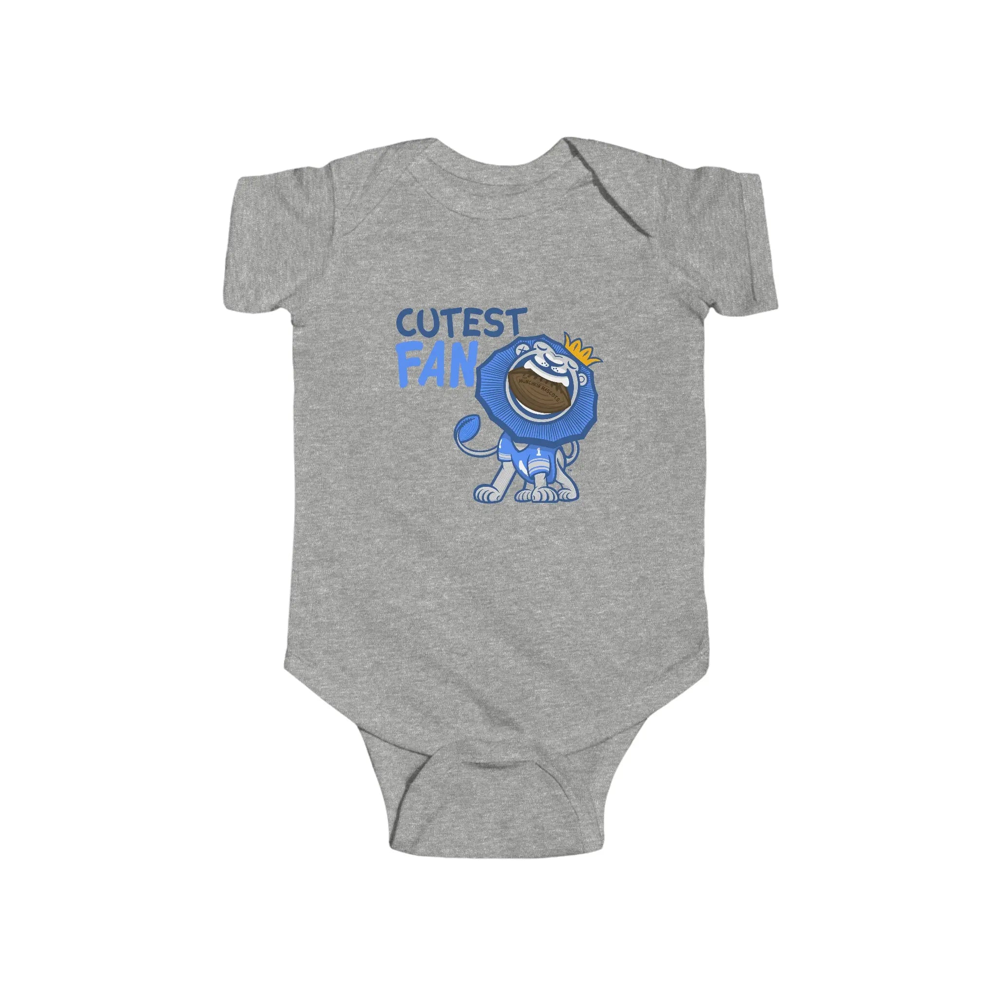 Infant Fine Jersey Bodysuit - Cutest Fan - Lil' Roary DET Football Printify
