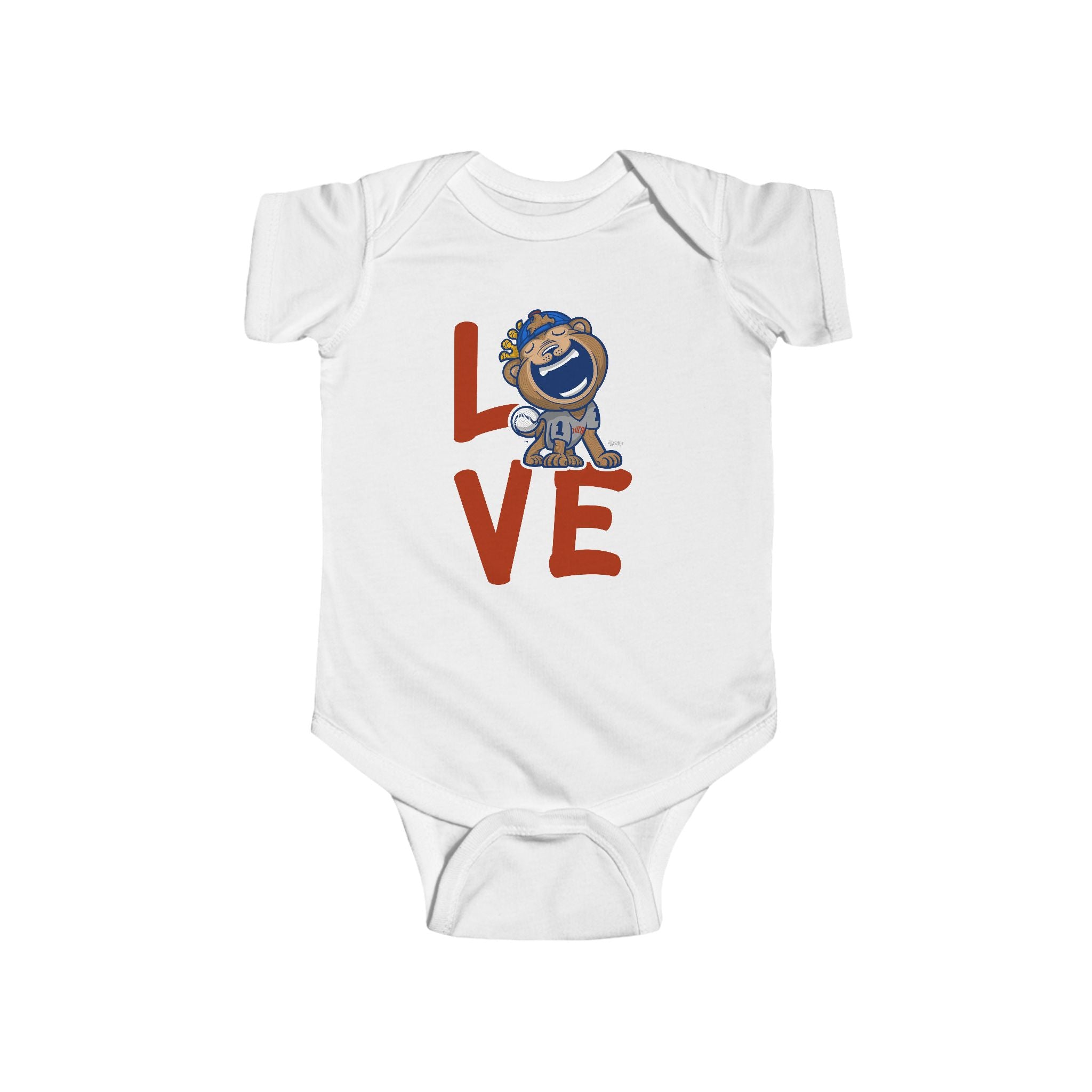 Chicago Baseball Newborn & Infant Lil' Clark 'LOVE' Jersey Bodysuit | Hand-Drawn Art | Gifts for Newborns