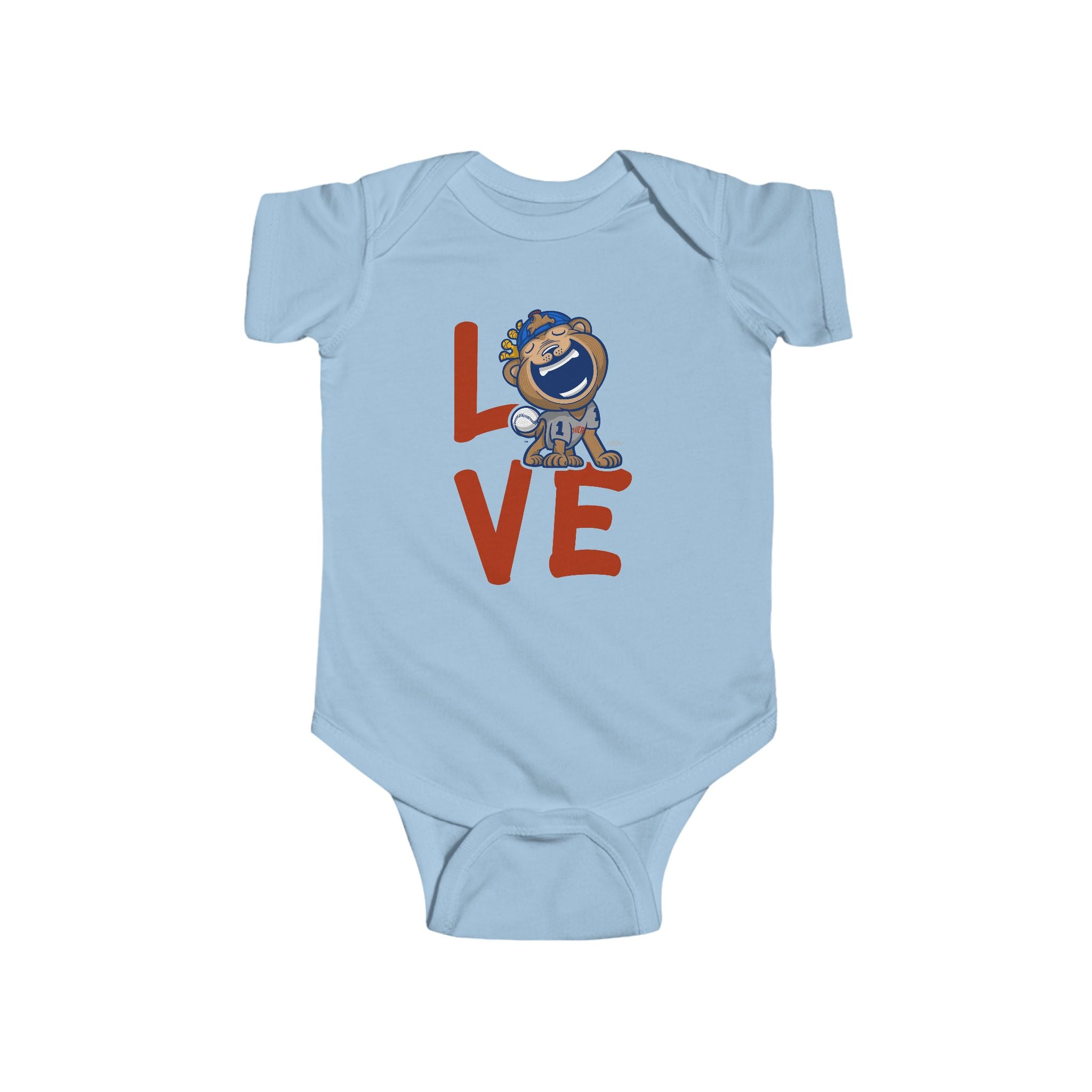 Chicago Baseball Newborn & Infant Lil' Clark 'LOVE' Jersey Bodysuit | Hand-Drawn Art | Gifts for Newborns