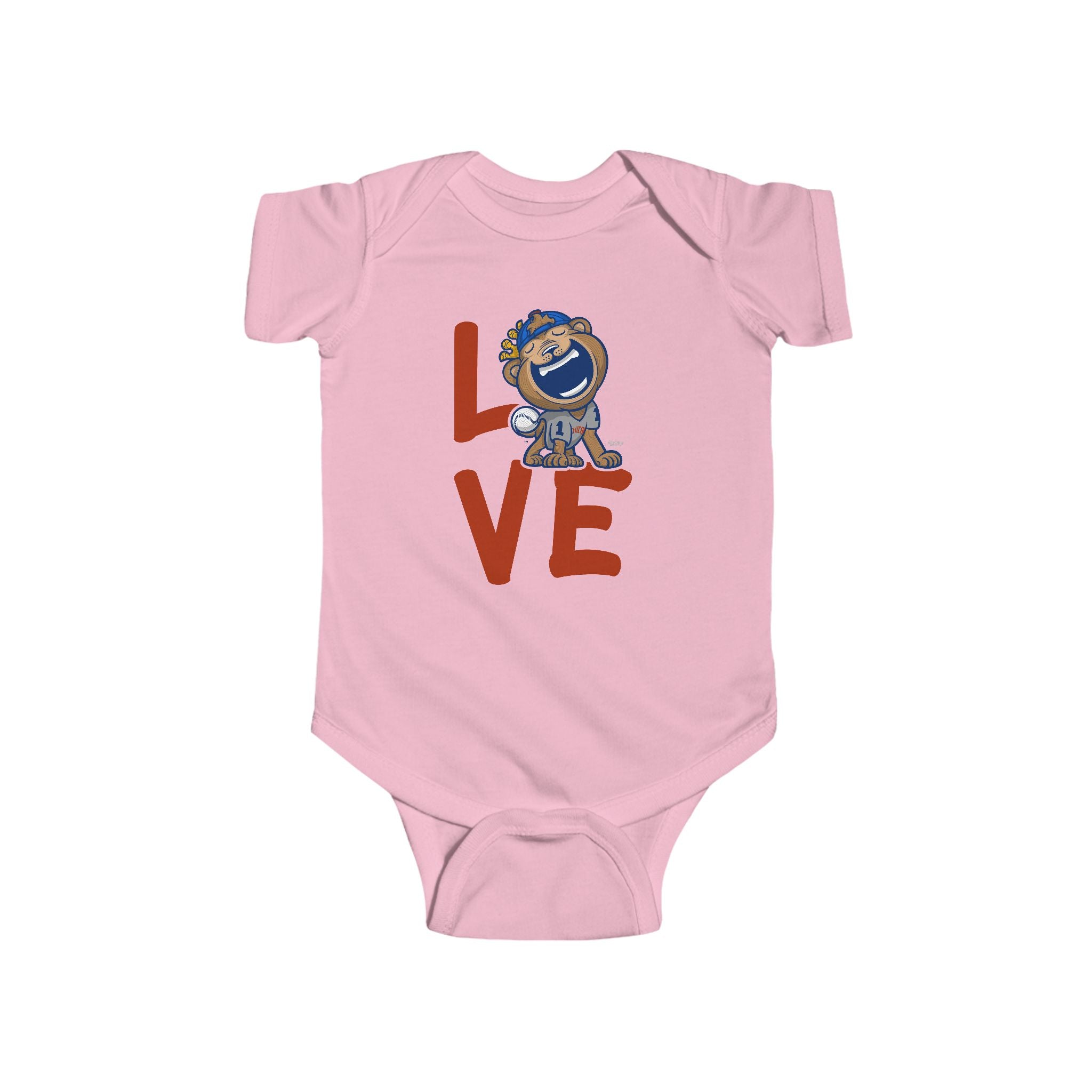 Chicago Baseball Newborn & Infant Lil' Clark 'LOVE' Jersey Bodysuit | Hand-Drawn Art | Gifts for Newborns