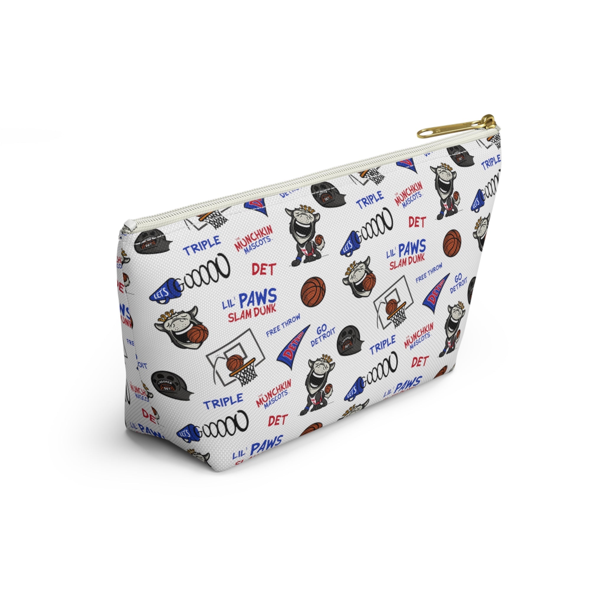 Accessory Pouch w T-bottom - Pattern- Lil' Hooper DET Basketball Printify