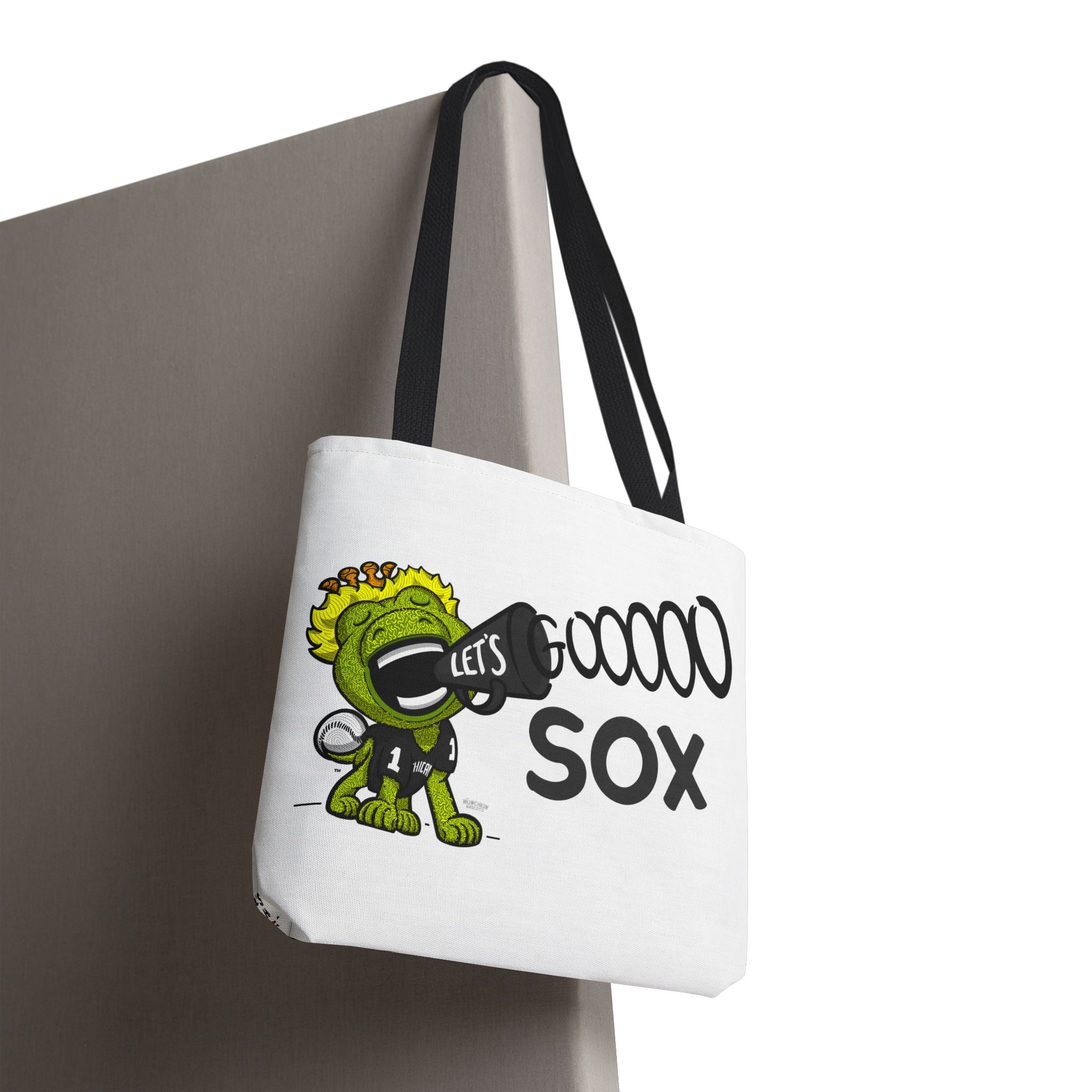 Chicago Baseball Tote Bag Lil' Southpaw 'Let's Go' + Pattern | Hand-Drawn Art | Gifts for Parents