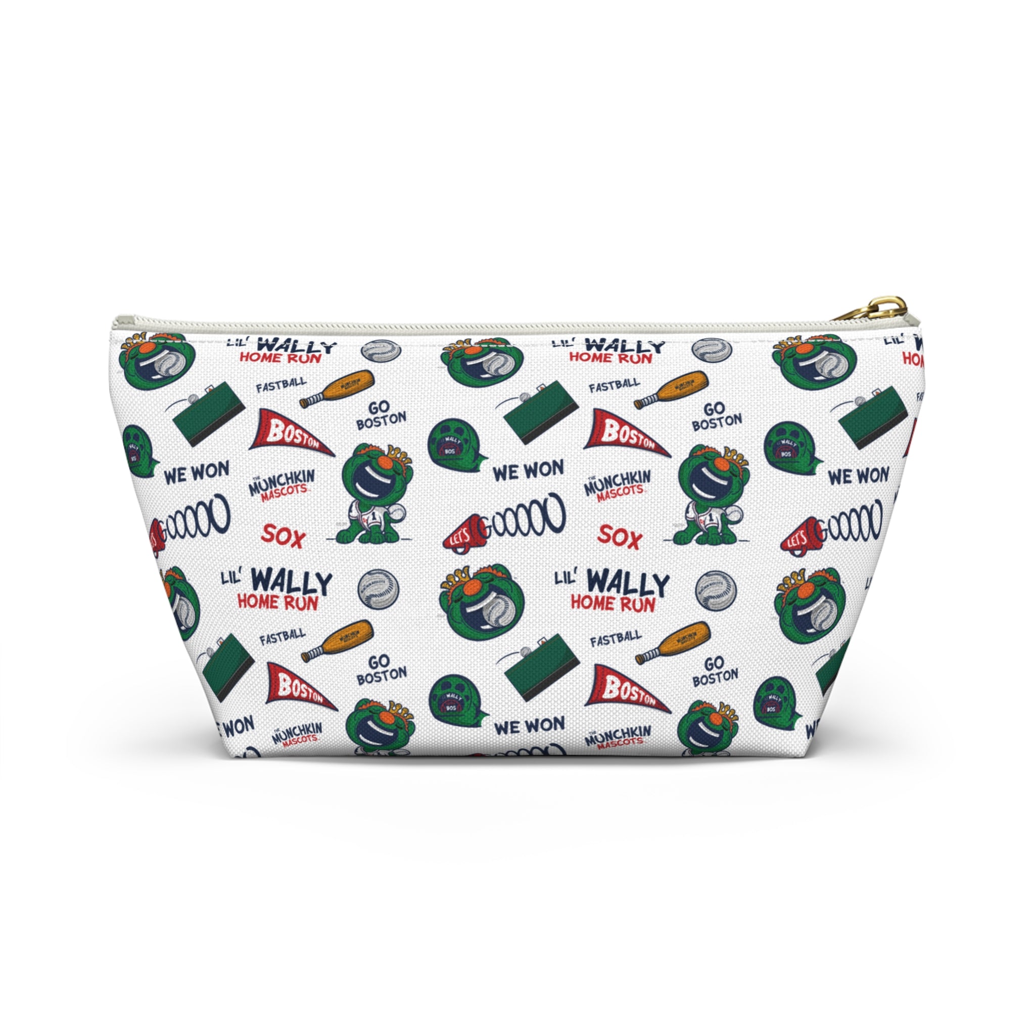 Boston Baseball Accessory Pouch Lil' Wally Themed | Hand-Drawn Art | Gifts for Kids