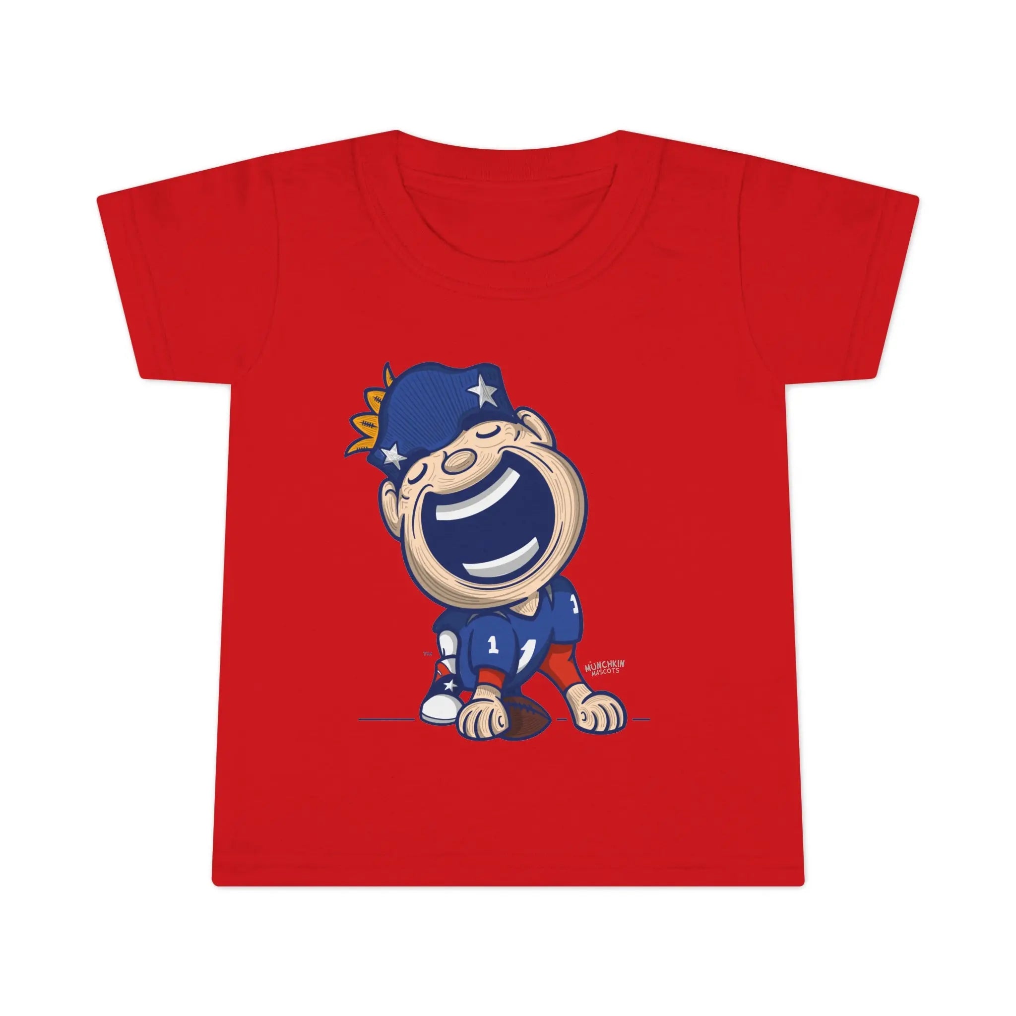 Toddler T-shirt - Blue Jersey - Lil' Pat NE Football Printify