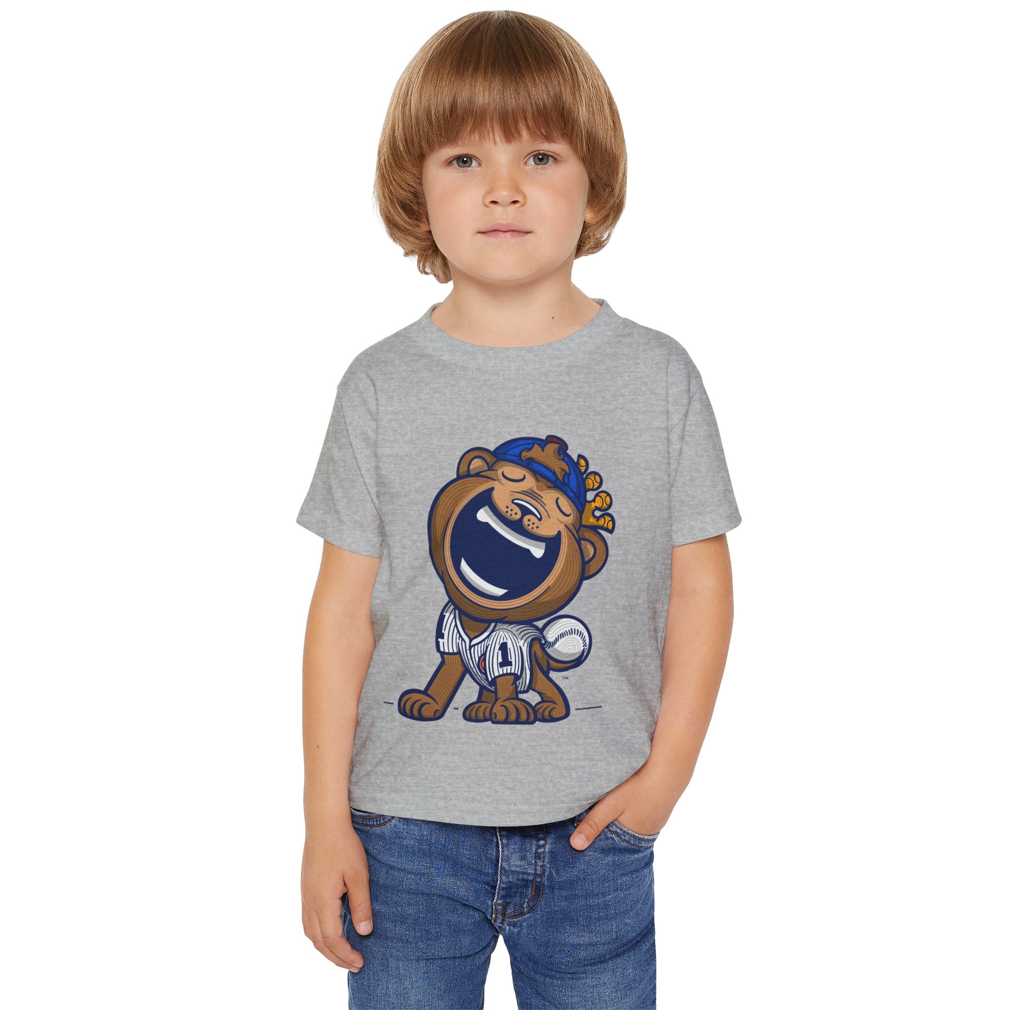 Chicago Baseball Toddler Tshirt Lil' Clark 'Home/Away Mascot' | Hand-Drawn Art | Gifts for Kids