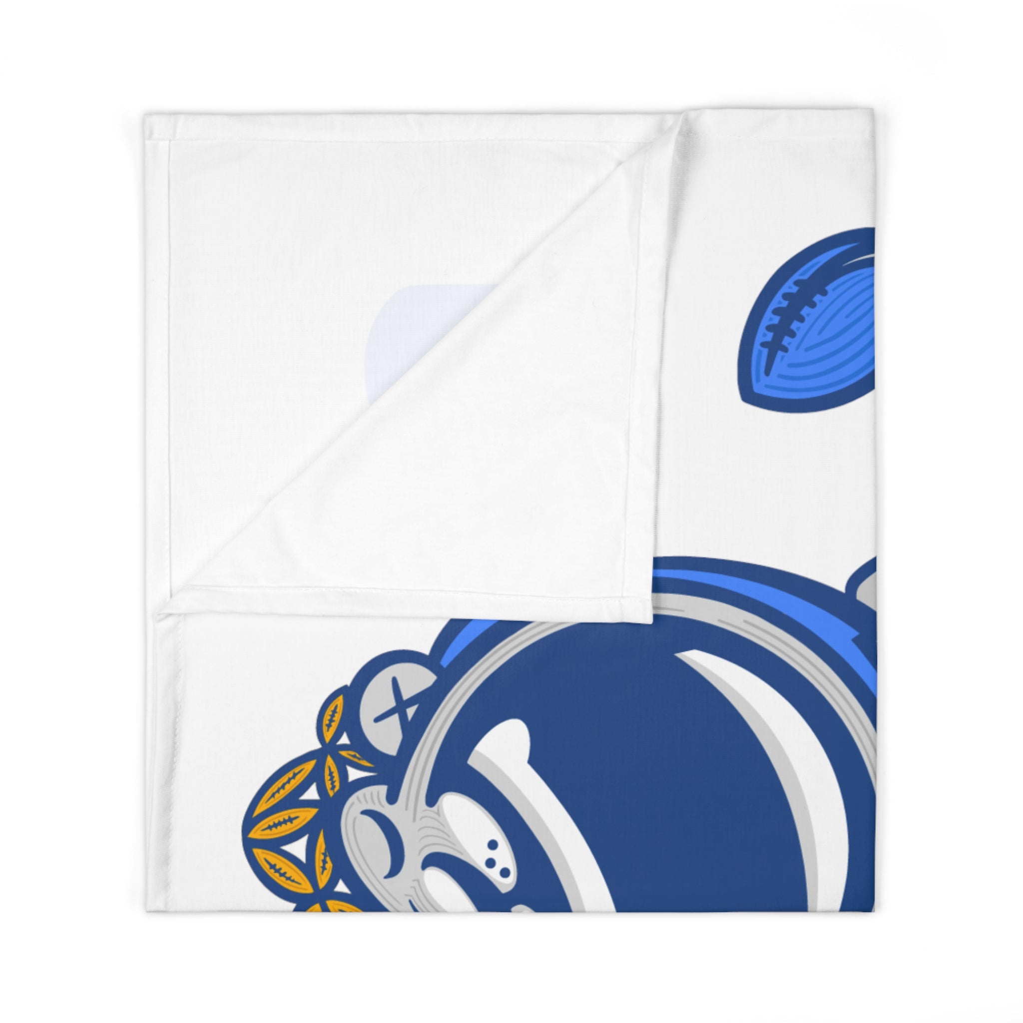Baby Swaddle Blanket - LOVE - Lil' Miss Roary DET Football Printify