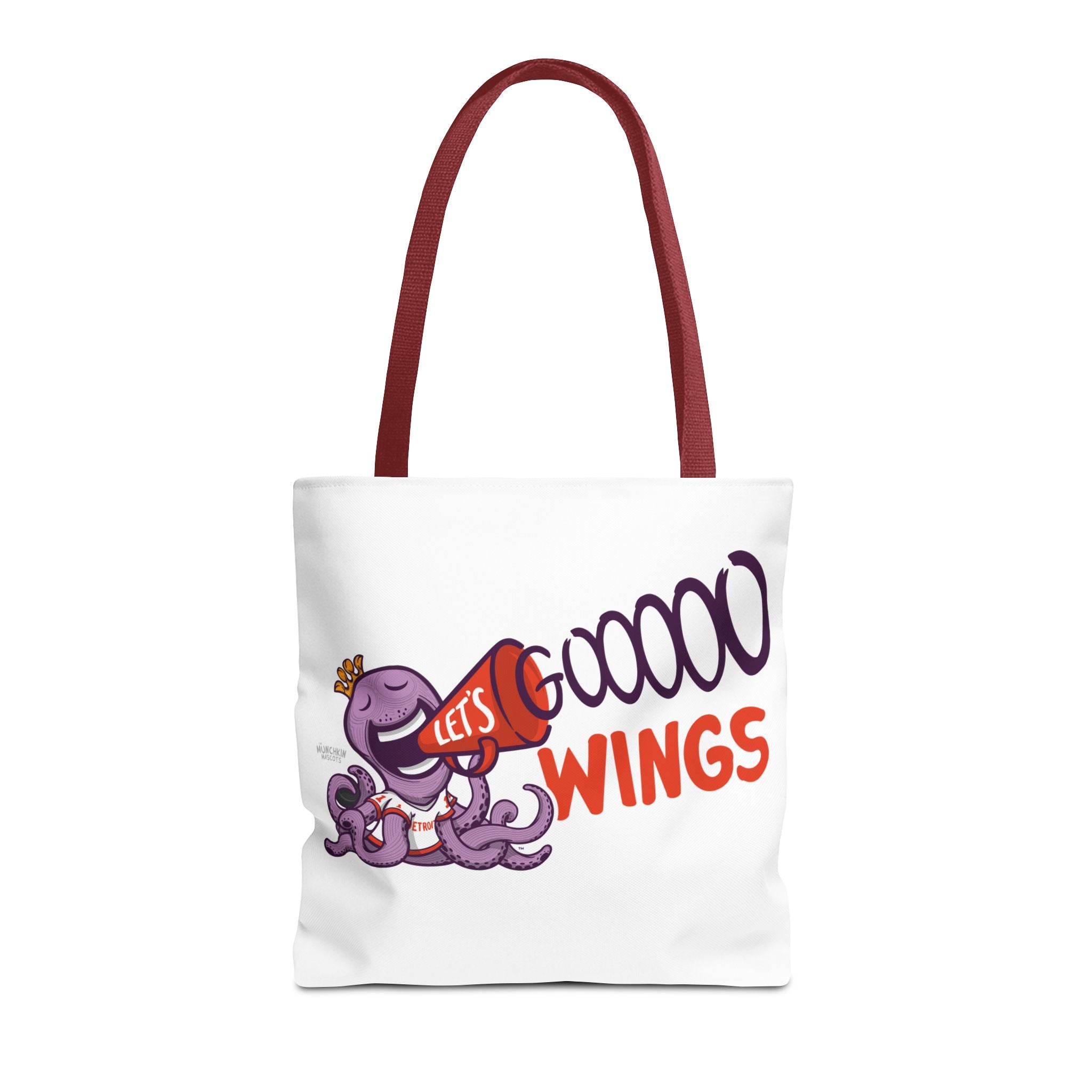 Detroit Hockey Tote Bag Lil' Stanley 'Let's Go' + Pattern | Hand-Drawn Art | Gifts for Parents