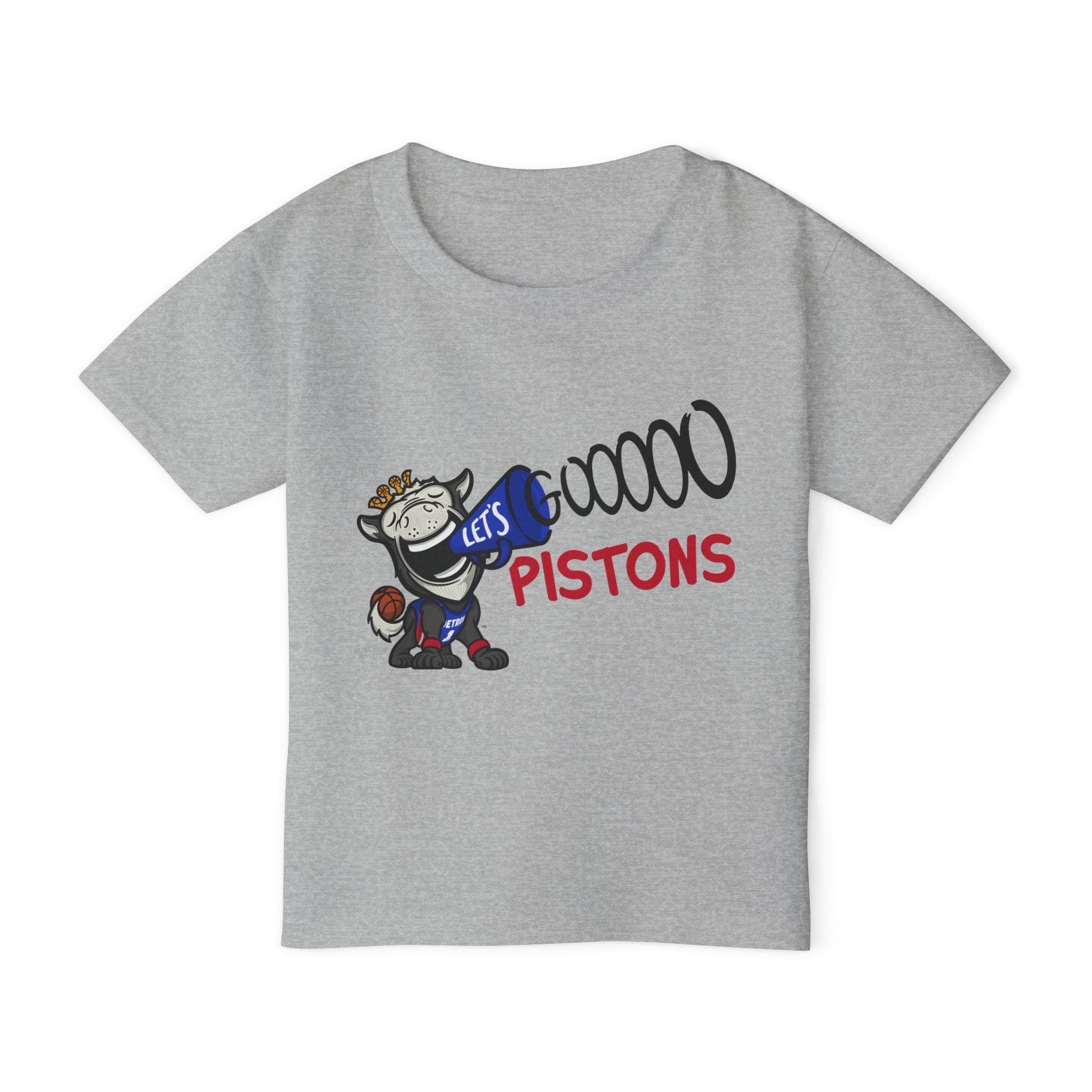 Detroit Basketball Toddler Tshirt Lil' Hooper 'Let's Go' | Hand-Drawn Art | Gifts for Kids