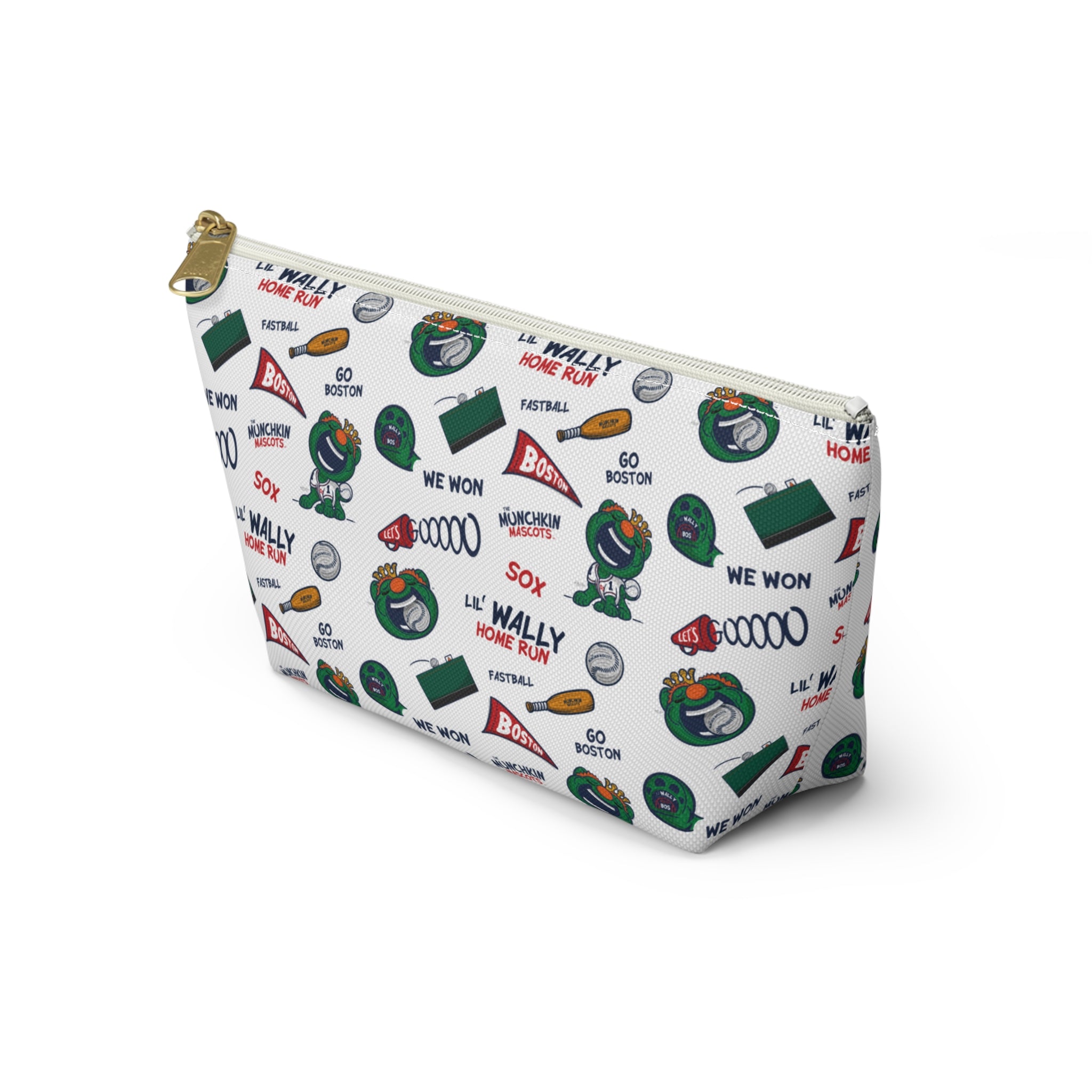Boston Baseball Accessory Pouch Lil' Wally Themed | Hand-Drawn Art | Gifts for Kids