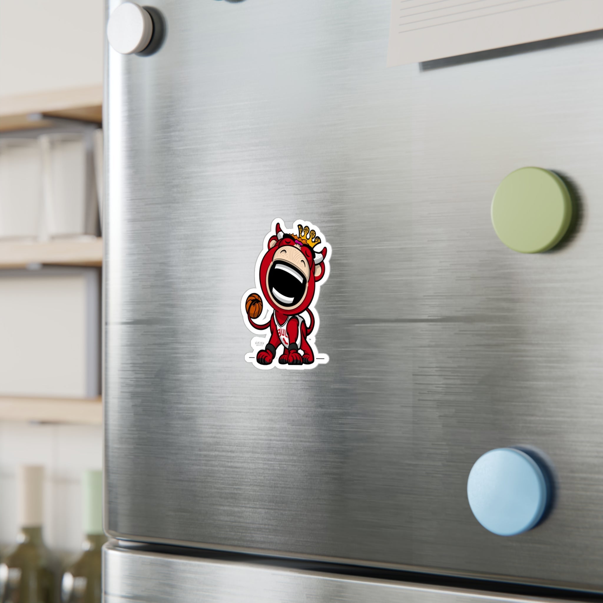 Kiss-Cut Vinyl Decals - Head Tilt Right - Lil' Benny CHI Basketball Printify