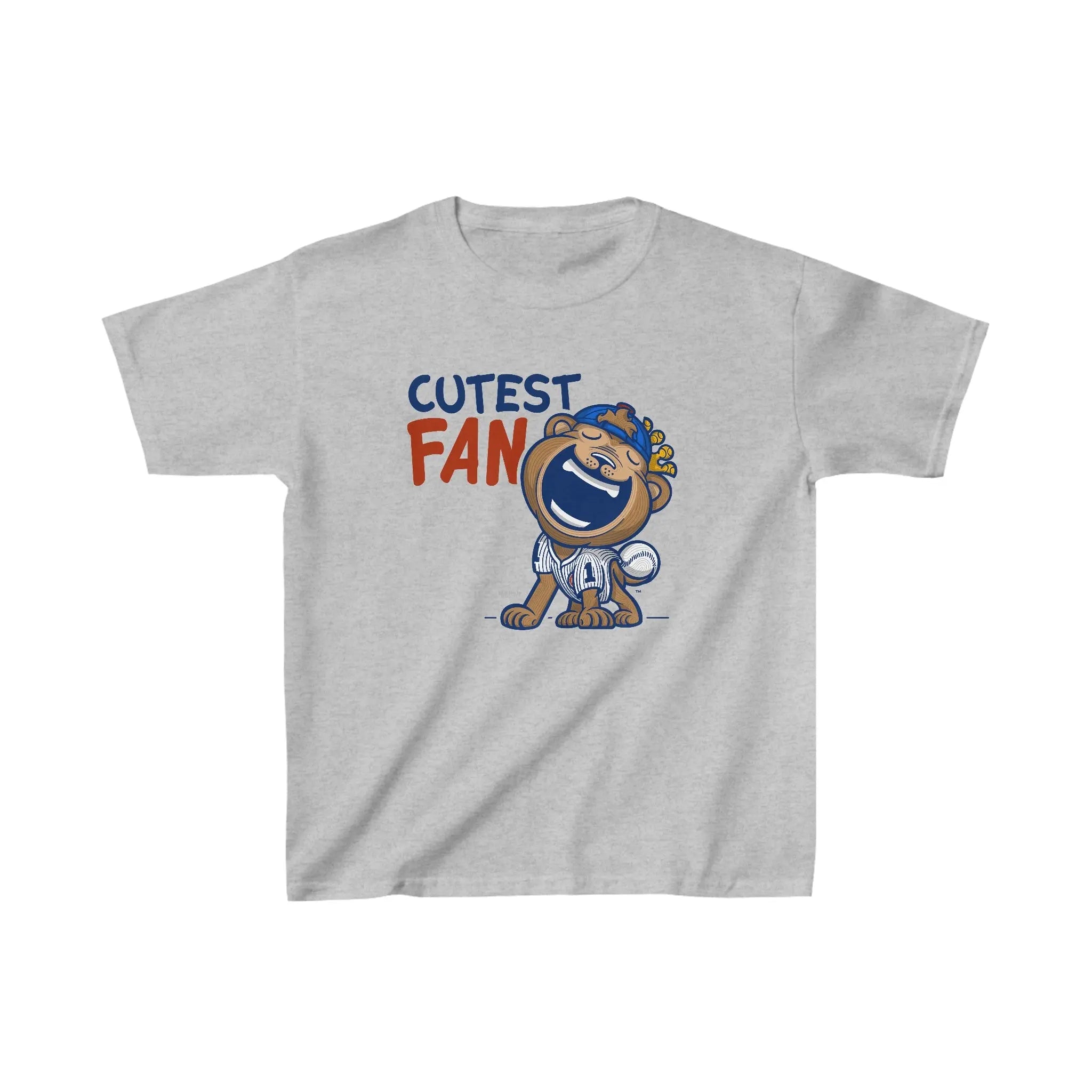 Kids Heavy Cotton™ Tee - Cutest Fan - Lil' Clark CHI Baseball Printify