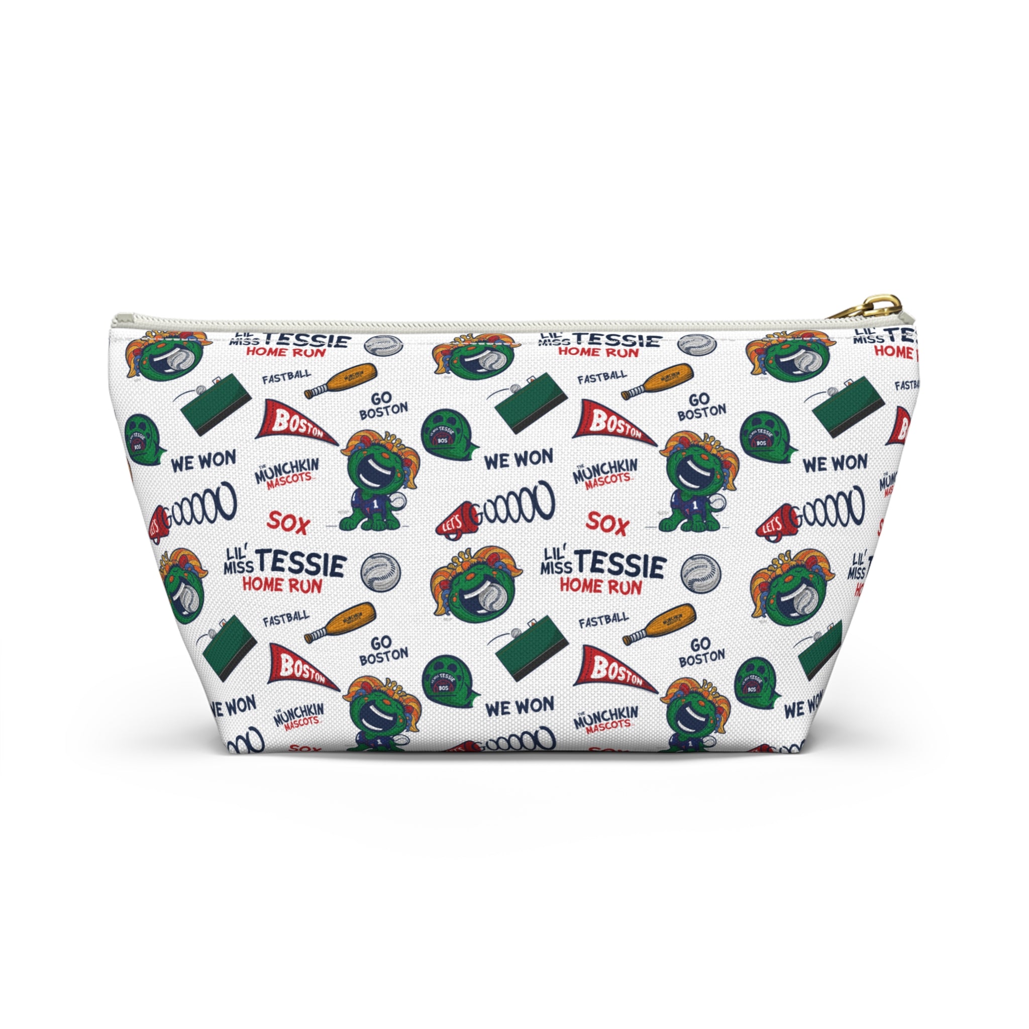 Boston Baseball Accessory Pouch Lil' Miss Tessie Themed | Hand-Drawn Art | Gifts for Kids
