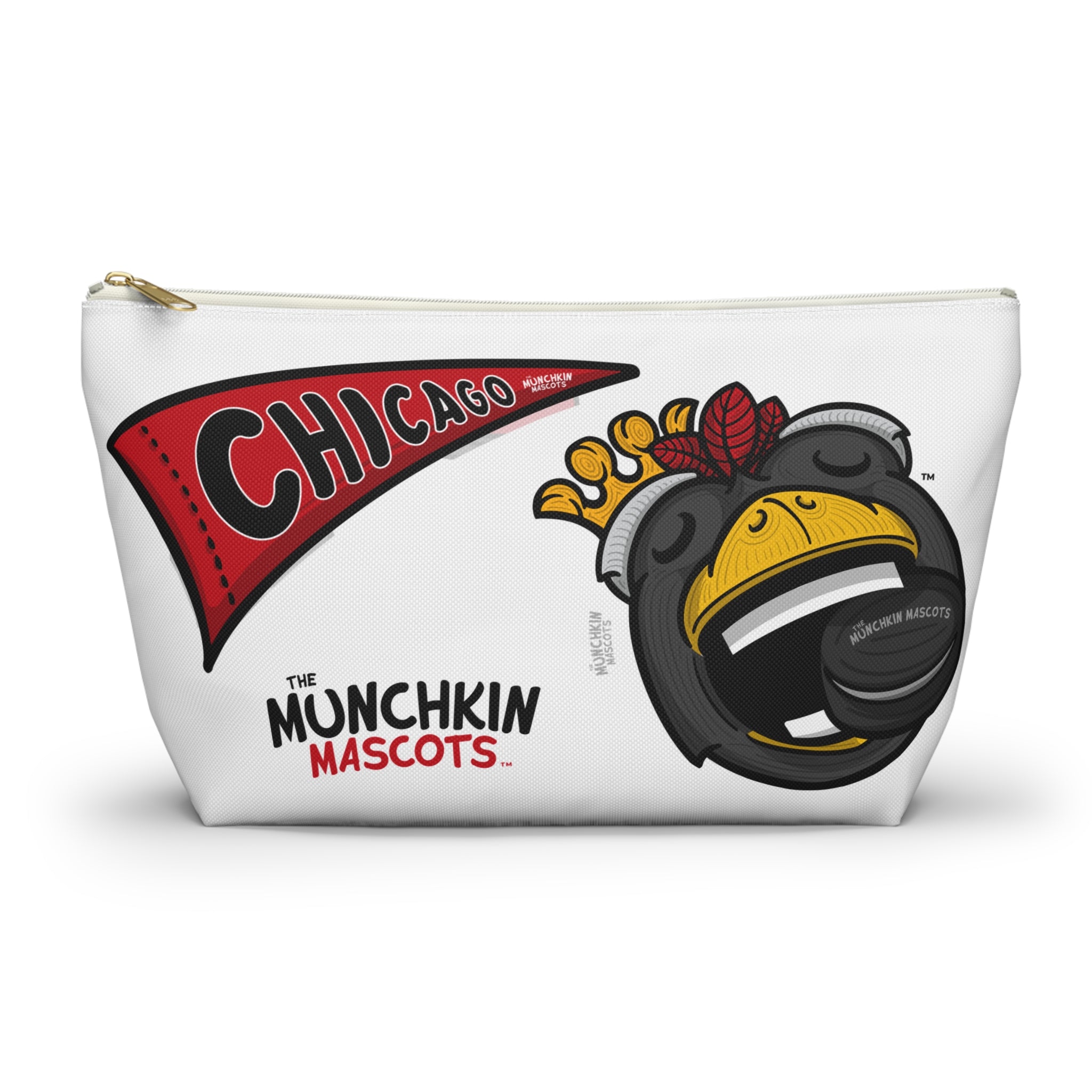 Chicago Hockey Accessory Pouch Lil' Tommy Themed | Hand-Drawn Art | Gifts for Kids