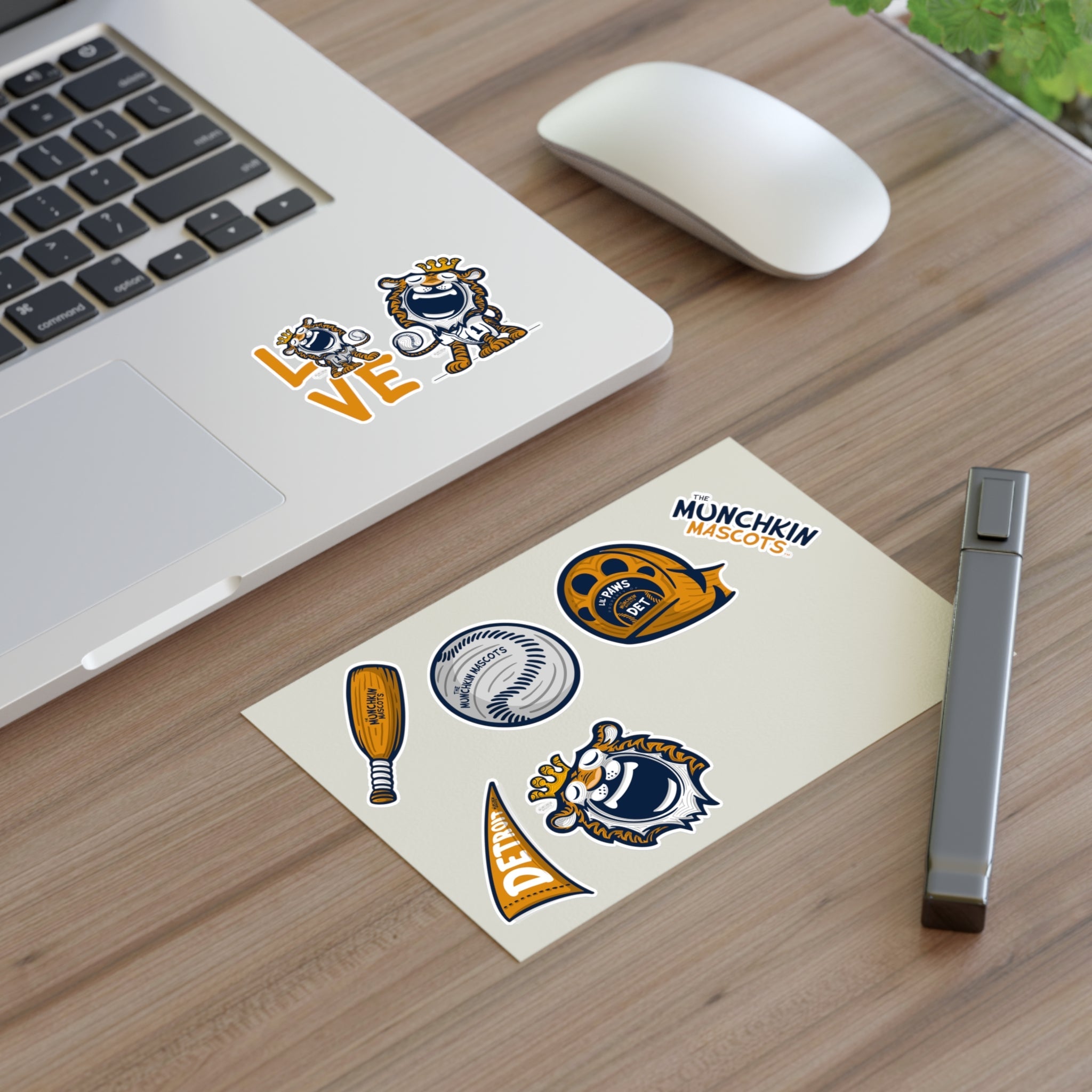 Sticker Sheets - Lil' Paws DET Baseball Printify