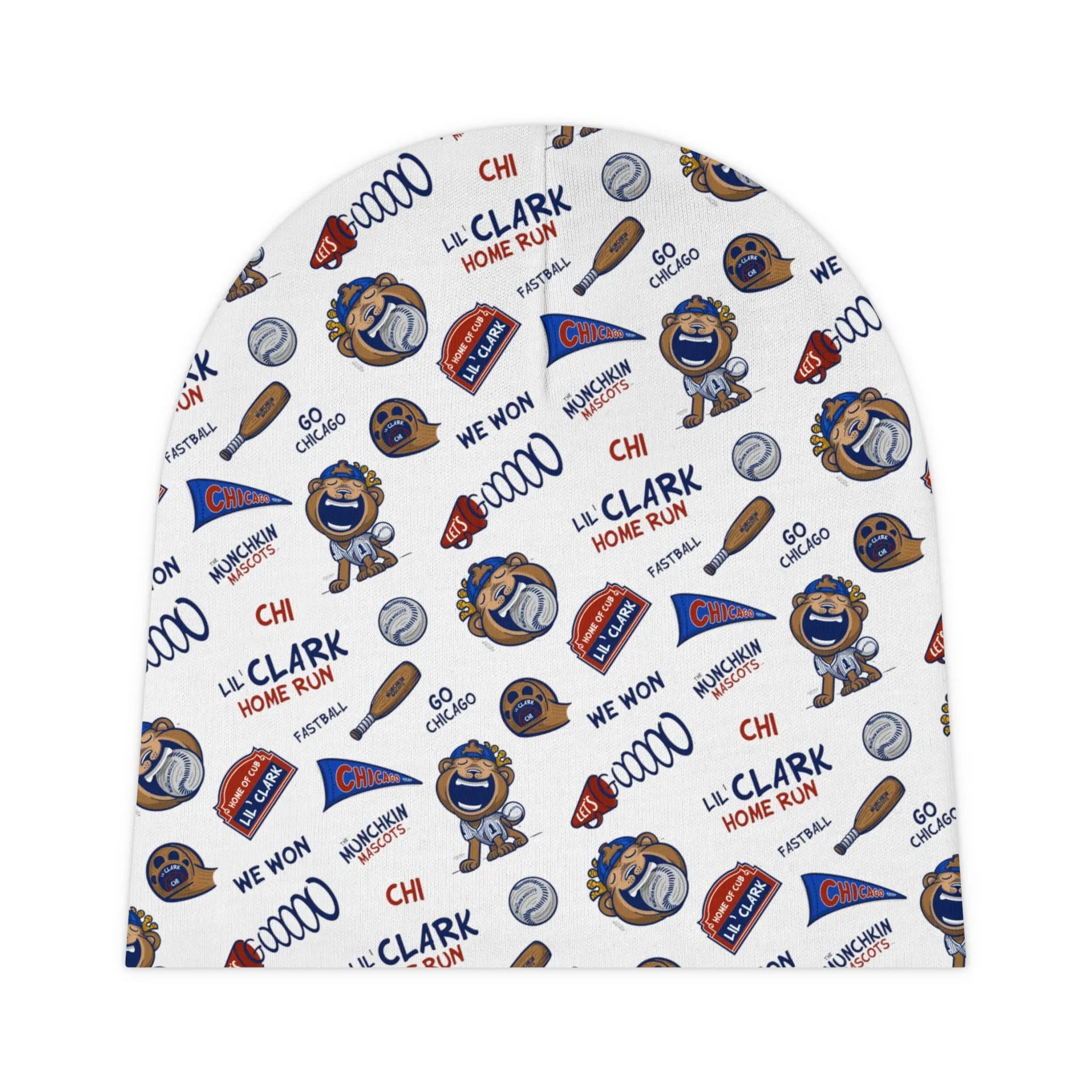 Baby Beanie (AOP) - Pattern - Lil' Clark CHI Baseball Printify
