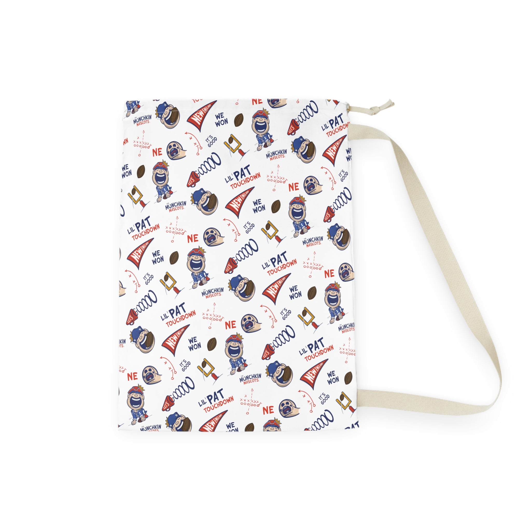 Laundry Bag - Pattern - Lil' Pat NE Football