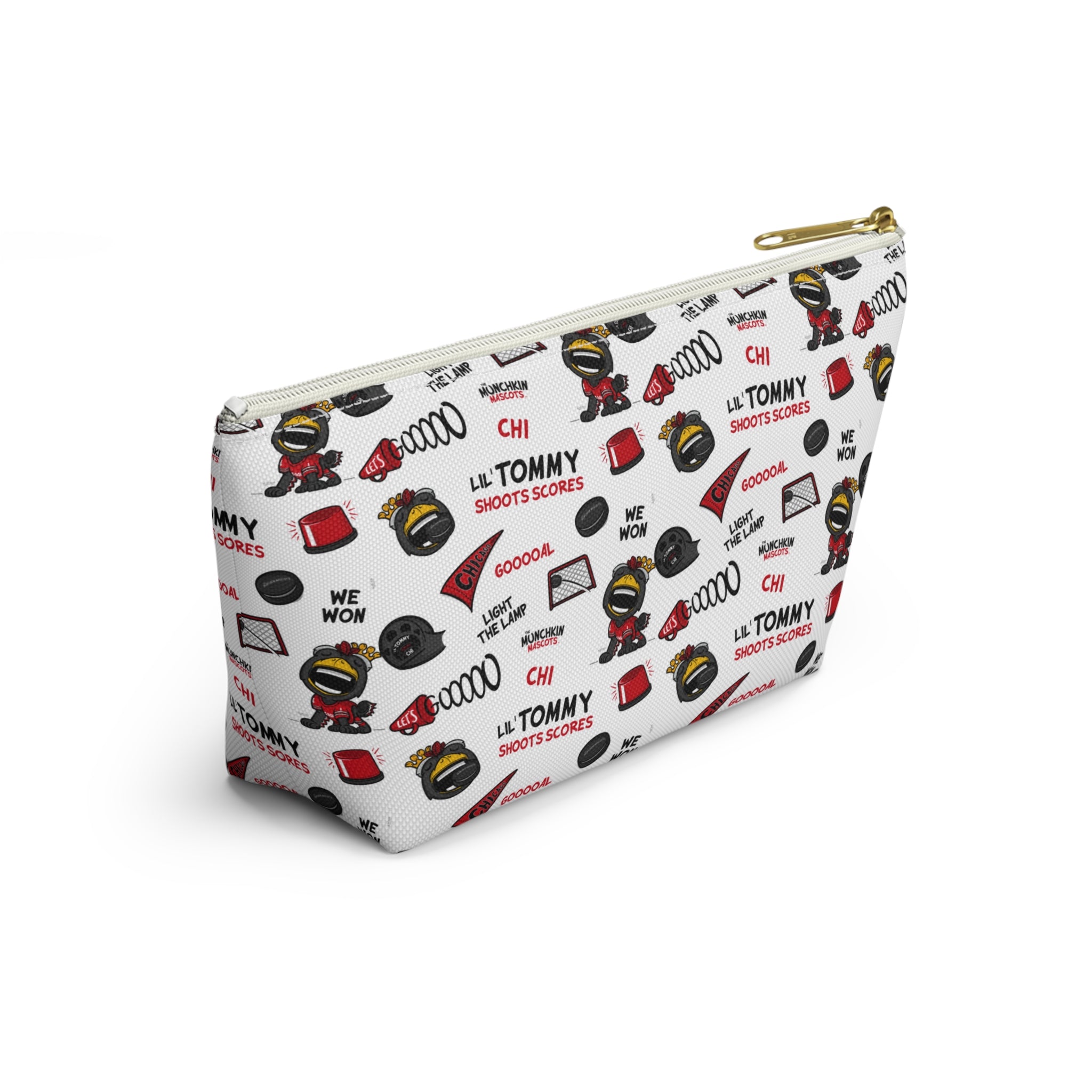 Chicago Hockey Accessory Pouch Lil' Tommy Themed | Hand-Drawn Art | Gifts for Kids