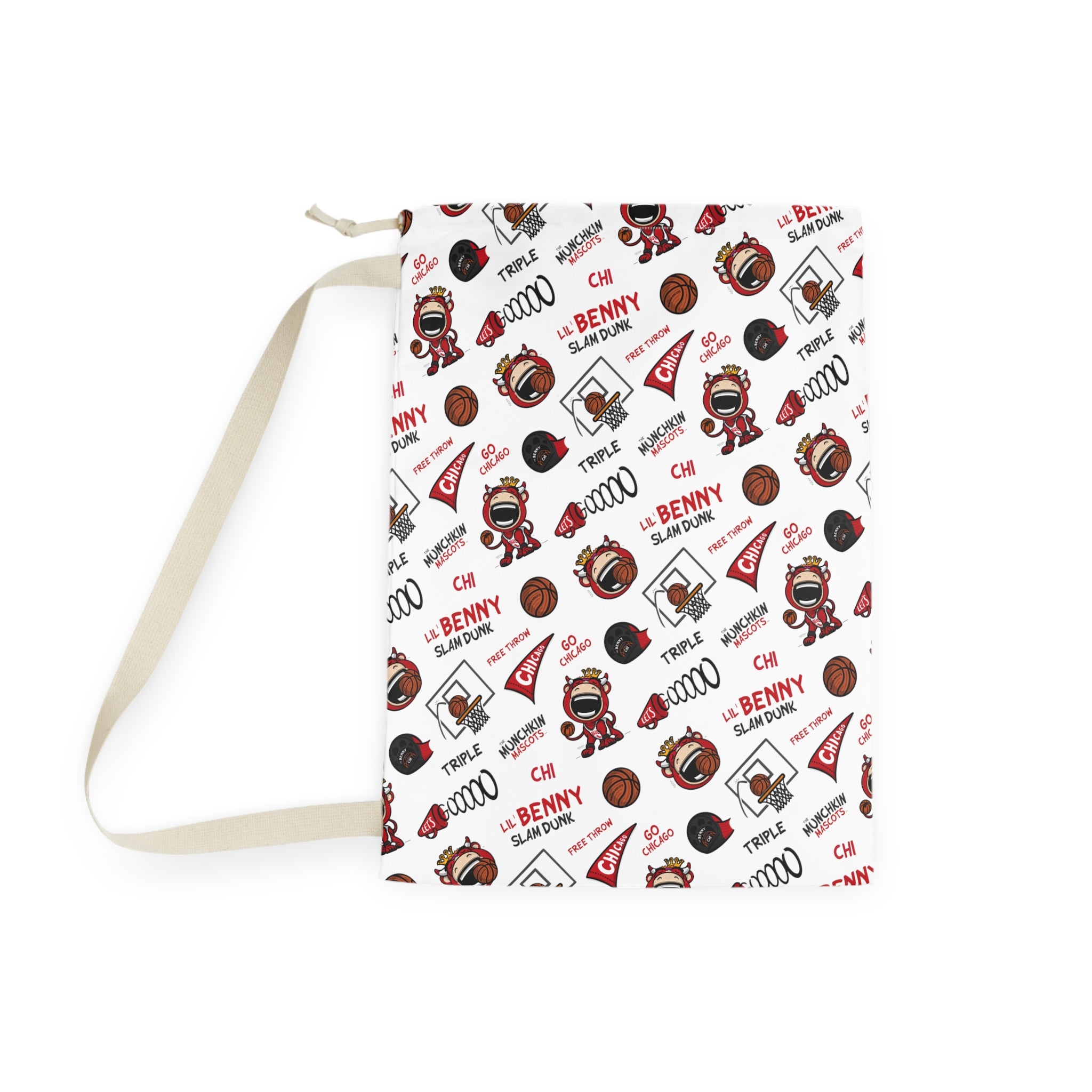 Laundry Bag - Pattern - Lil' Benny CHI Basketball