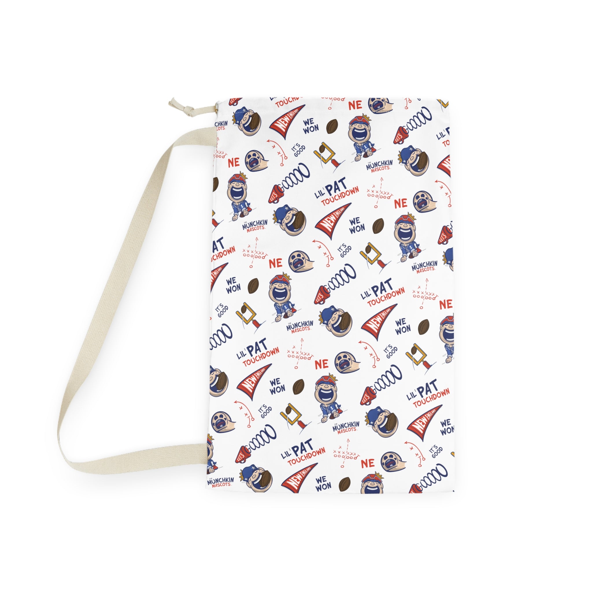 Laundry Bag - Pattern - Lil' Pat NE Football