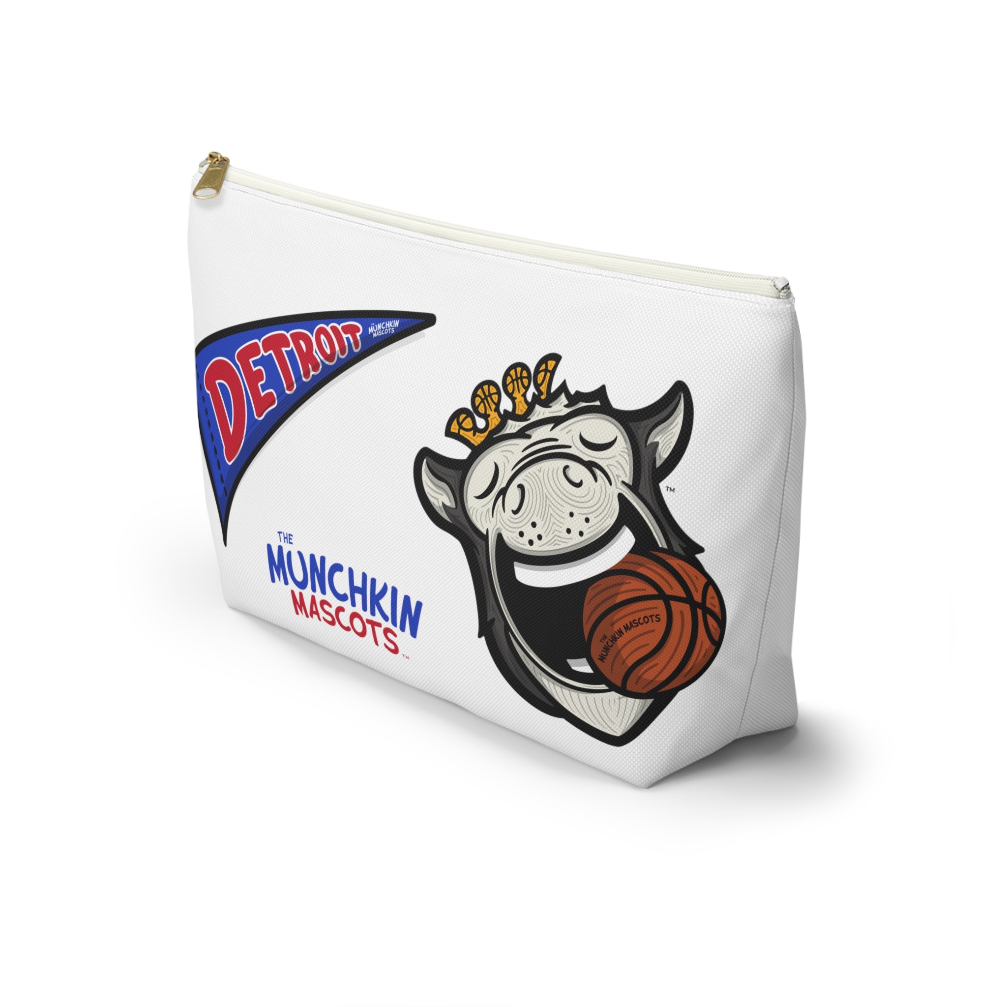 Accessory Pouch w T-bottom - Pattern- Lil' Hooper DET Basketball