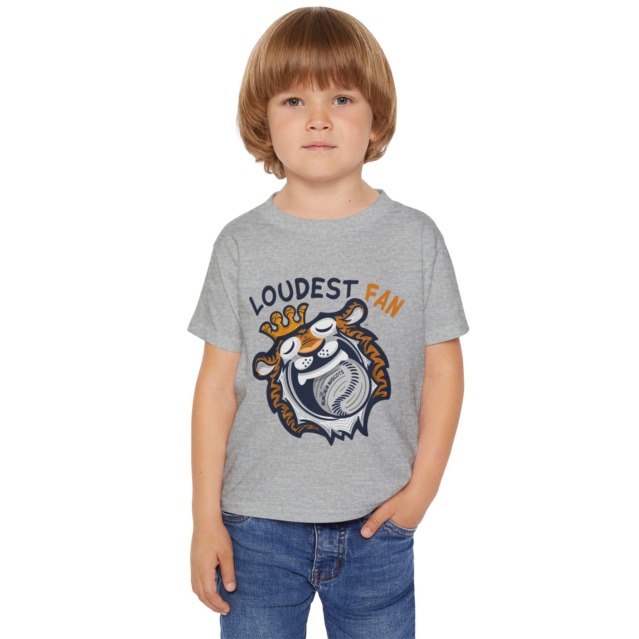 Detroit Baseball Toddler Tshirt Lil' Paws 'Loudest Fan' | Hand-Drawn Art | Gifts for Kids