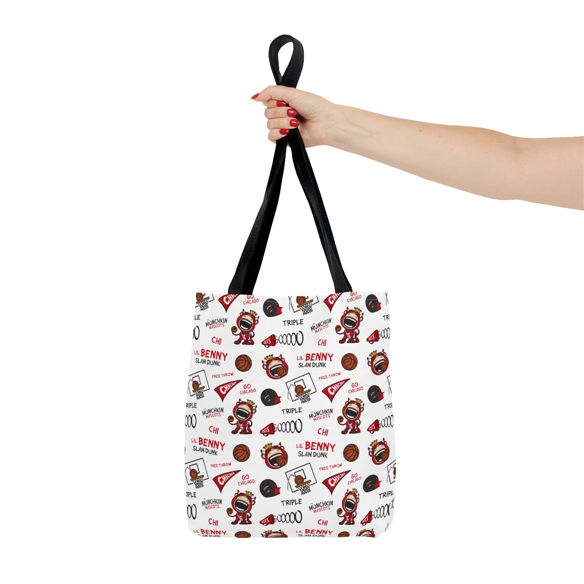 Tote Bag (AOP) - Pattern - Lil' Benny CHI Basketball