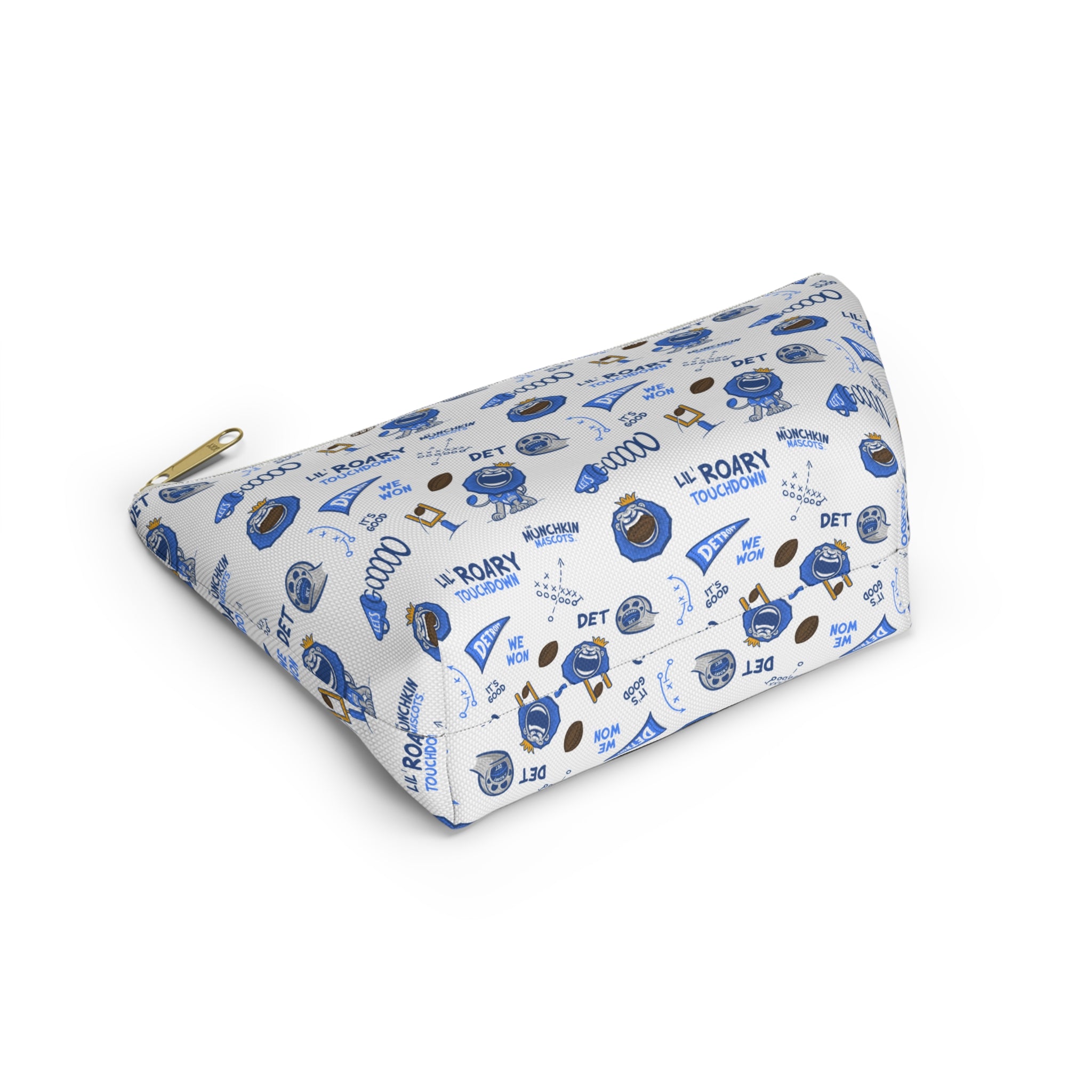 Detroit Football Accessory Pouch Lil' Roary Themed | Hand-Drawn Art | Gifts for Kids