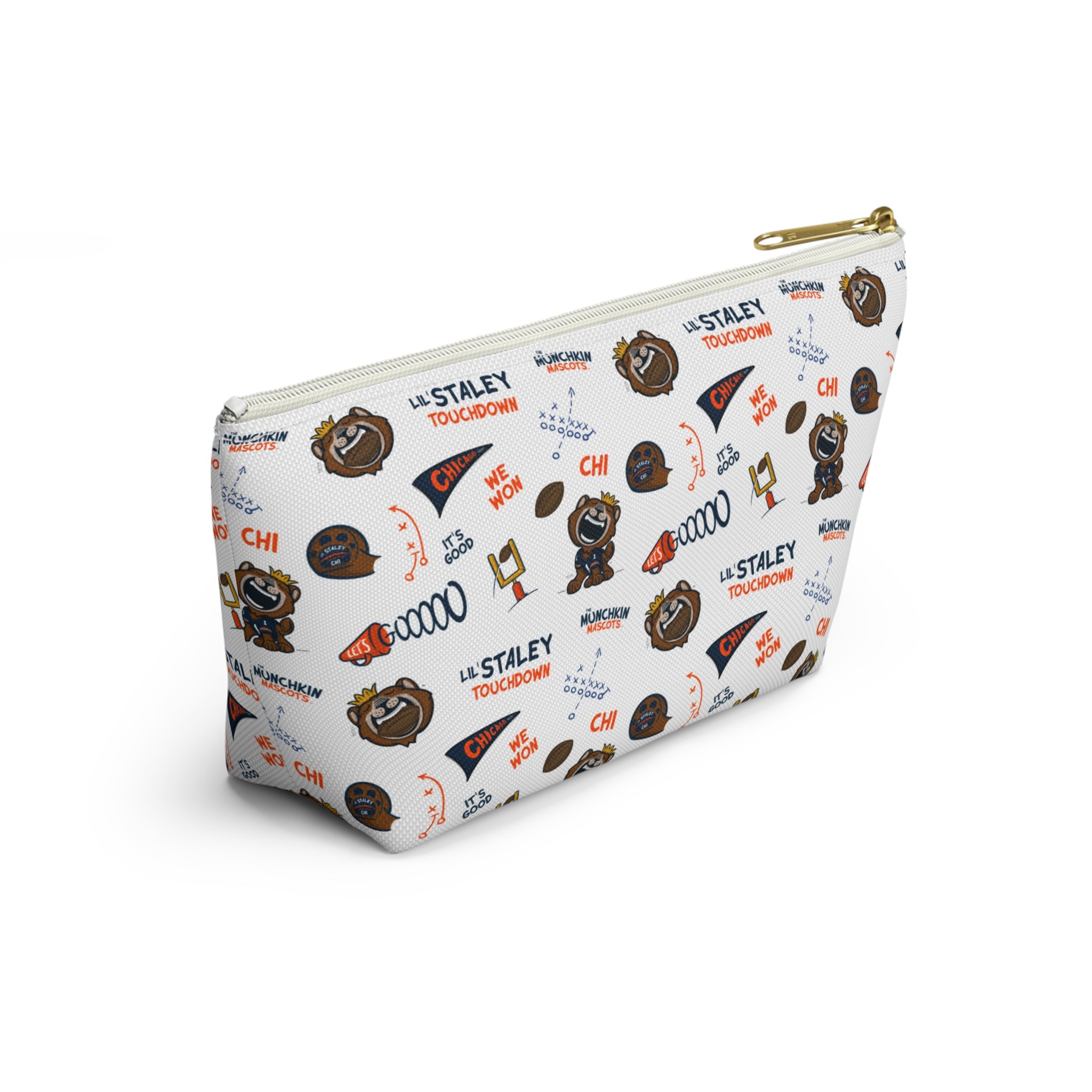 Chicago Football Accessory Pouch Lil' Staley Themed | Hand-Drawn Art | Gifts for Kids