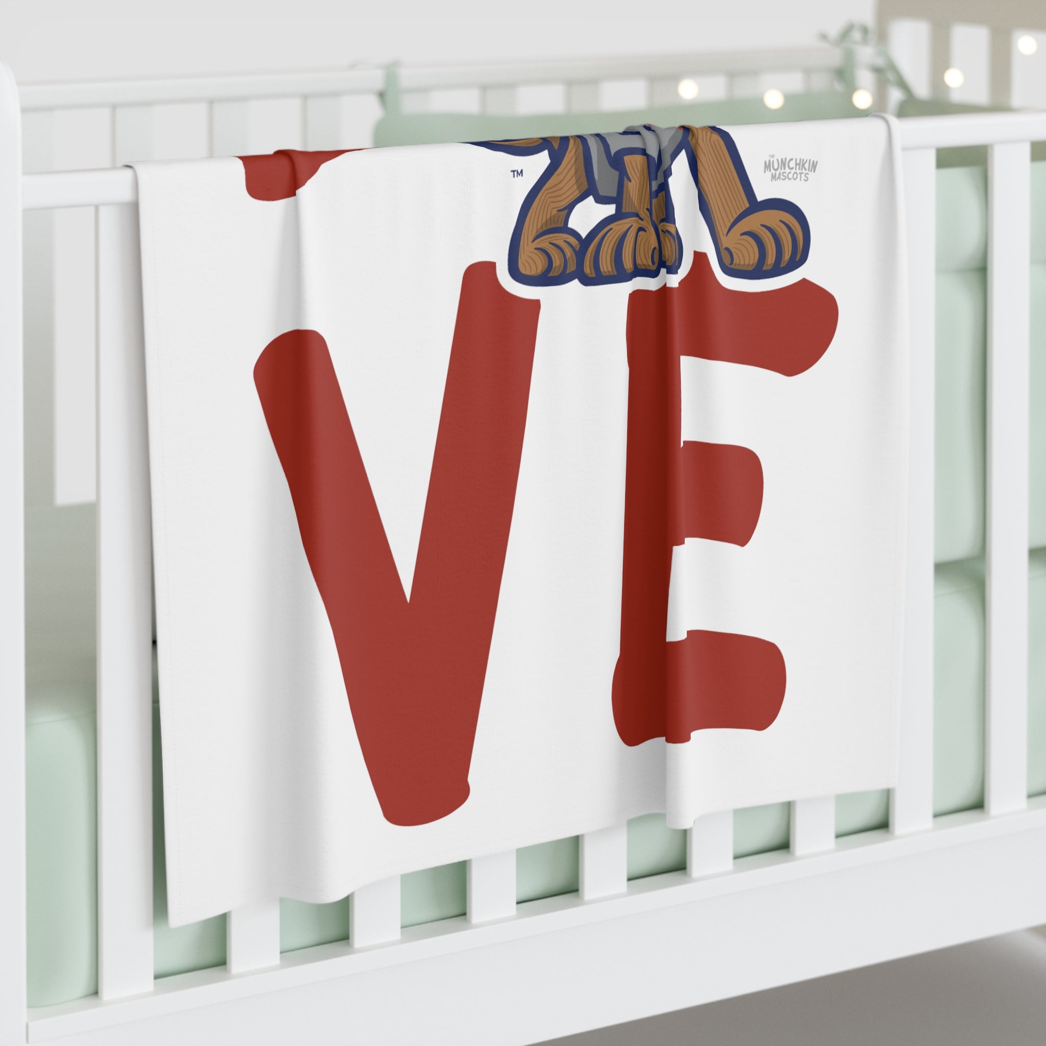 Baby Swaddle Blanket - LOVE - Lil' Clark CHI Baseball