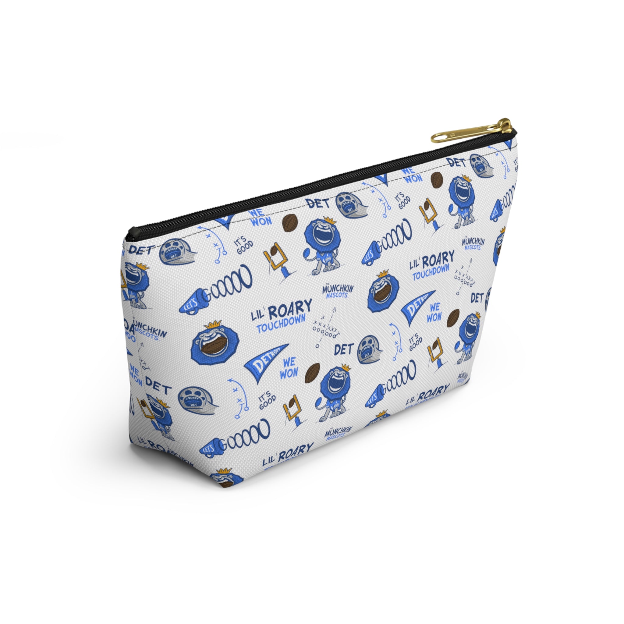 Accessory Pouch w T-bottom - Pattern - Lil' Roary DET Football