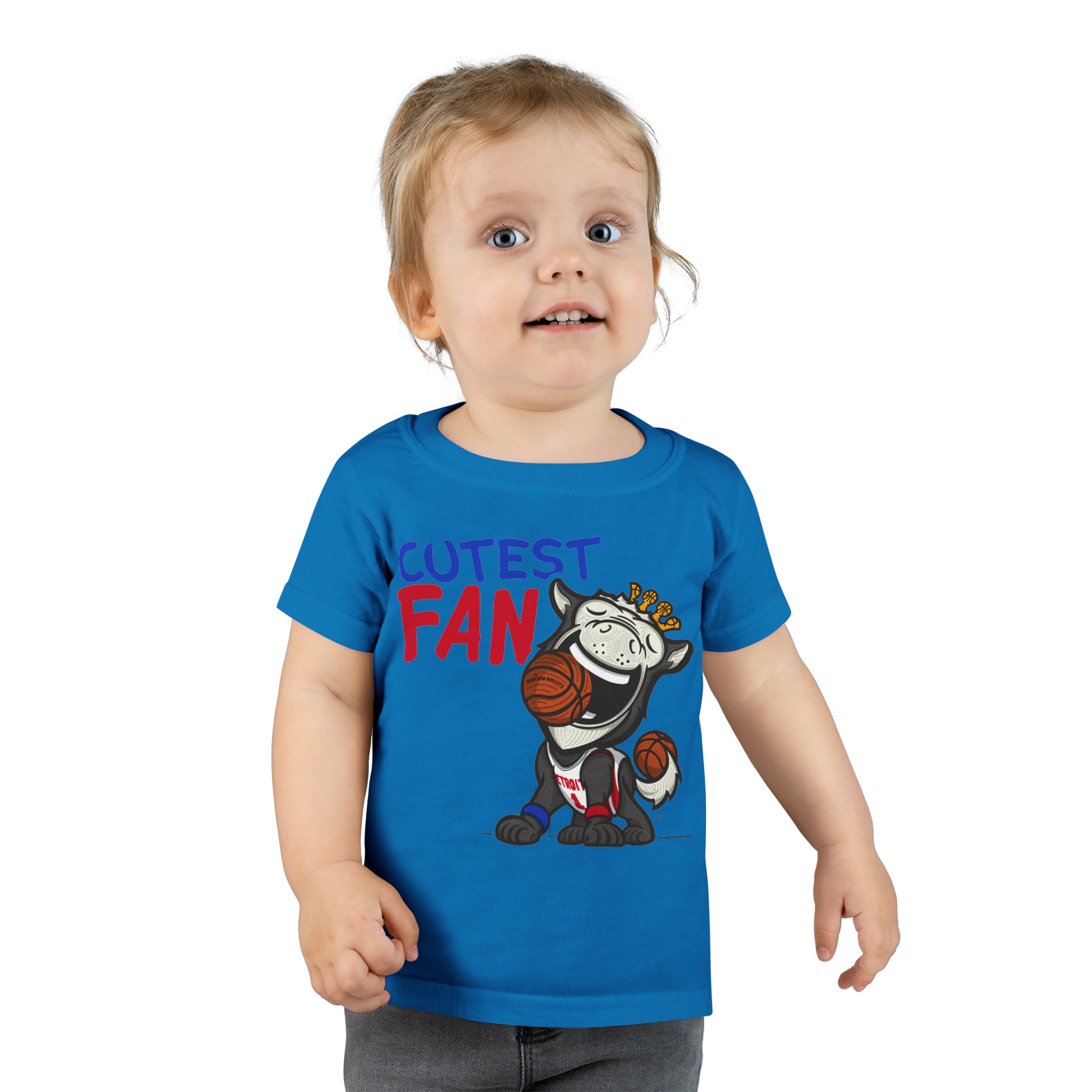 Toddler T-Shirt - Cutest Fan- Lil-Hooper Detroit Basketball