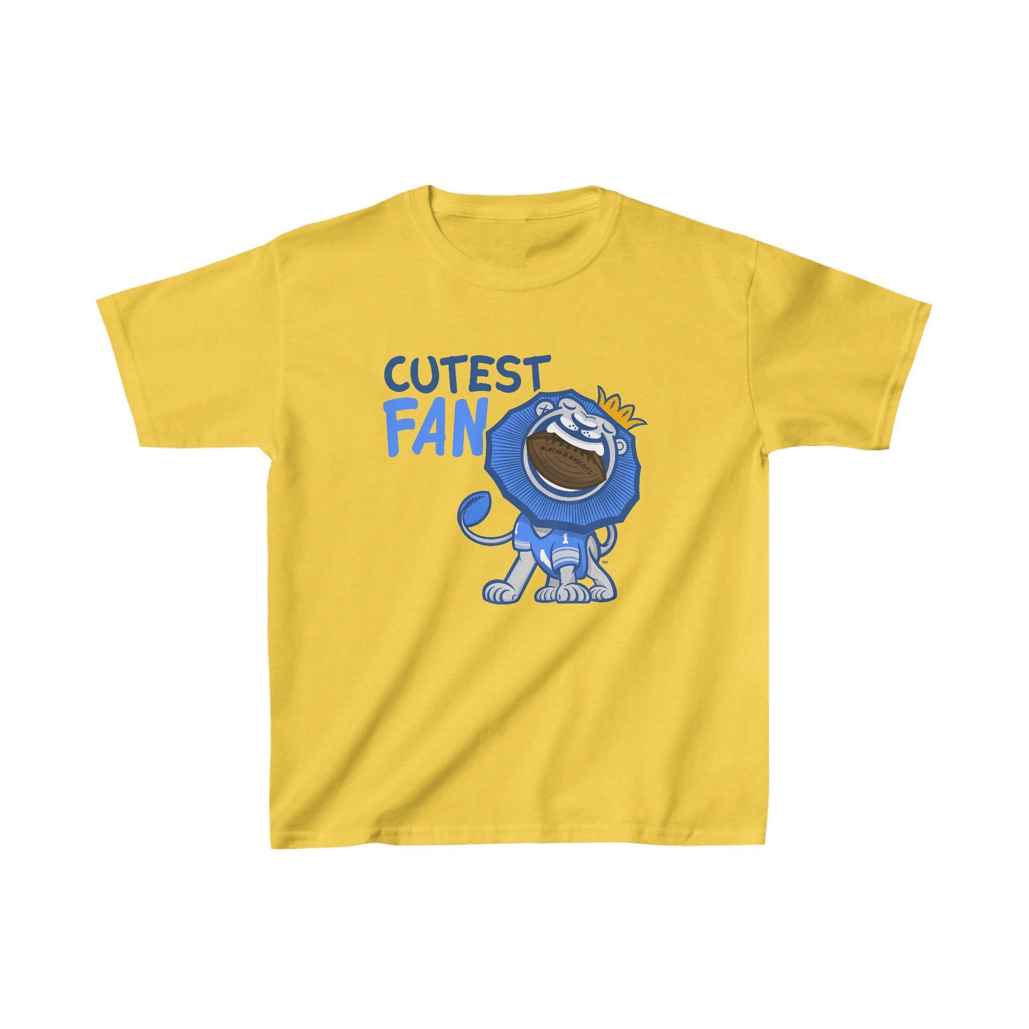 Kids Heavy Cotton™ Tee - Cutest Fan - Lil' Roary DET Football