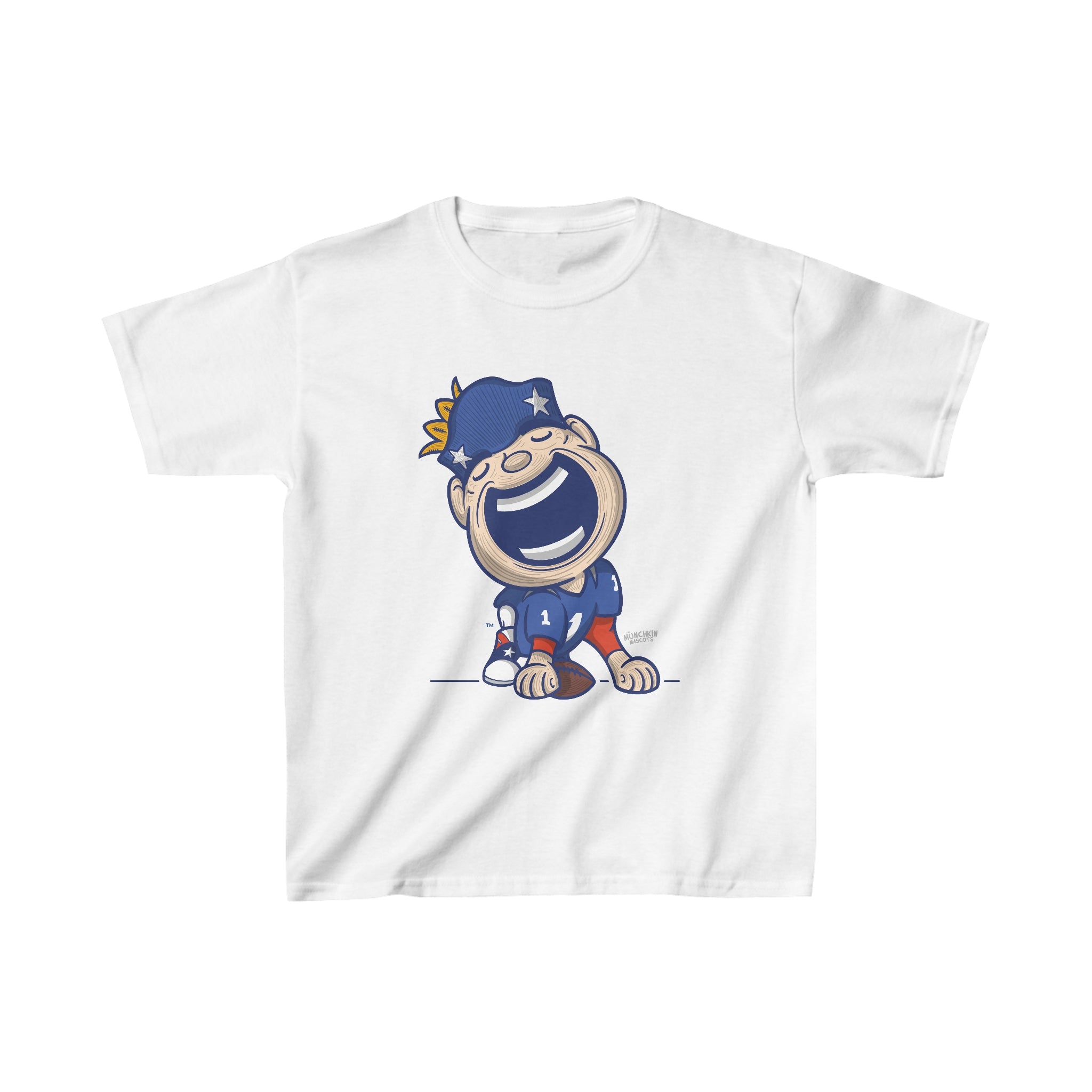 Kids Heavy Cotton™ Tee - Blue Jersey - Lil' Pat NE Football