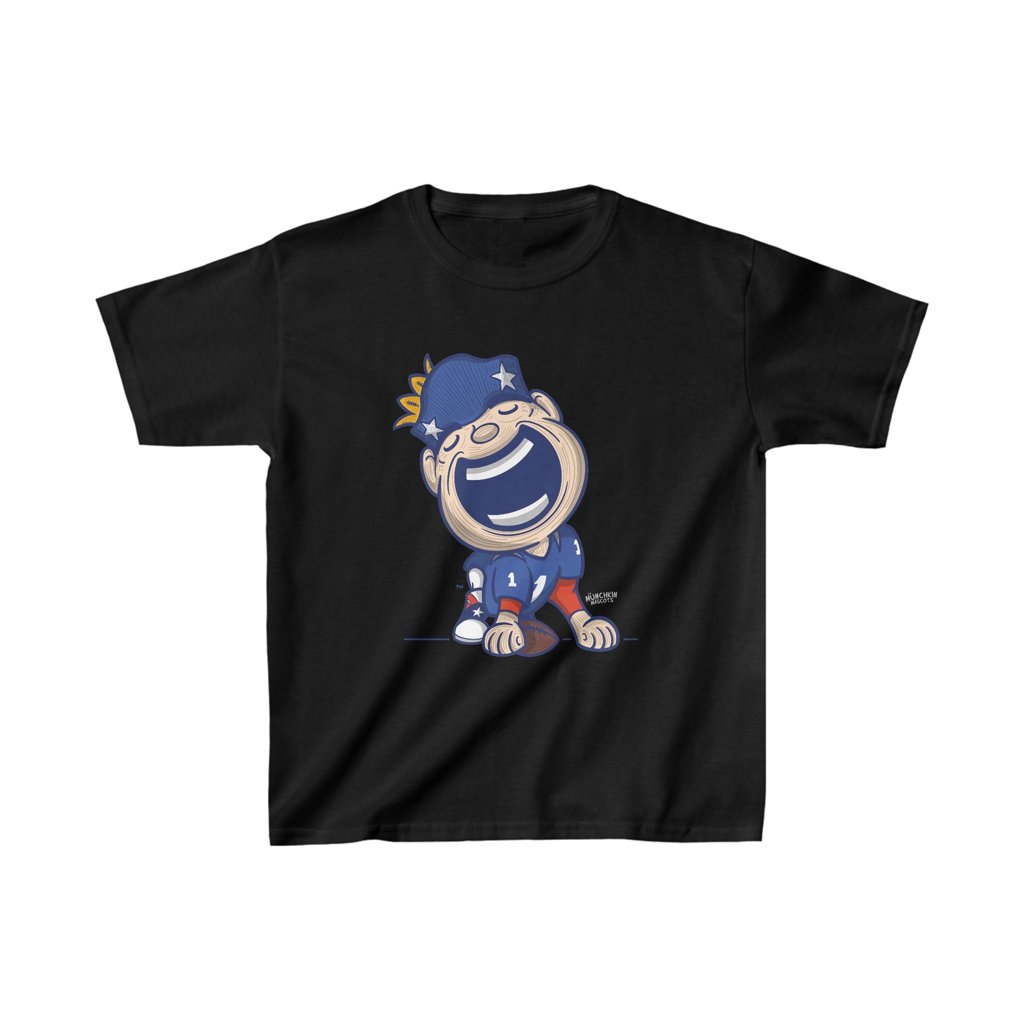 Kids Heavy Cotton™ Tee - Blue Jersey - Lil' Pat NE Football